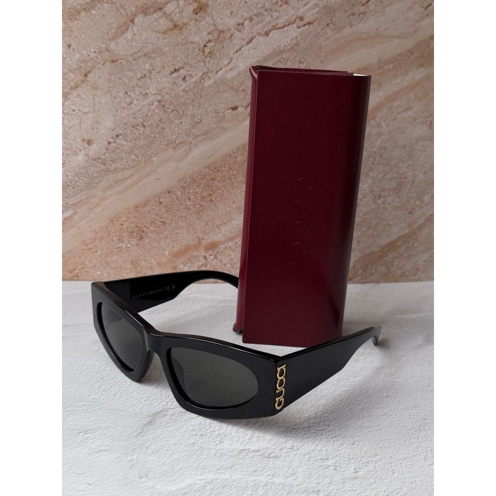 Gucci NEW Gucci GG2040S Black Cat Eye Logo Sunglasses $515 Size ONE SIZE - 2 Thumbnail