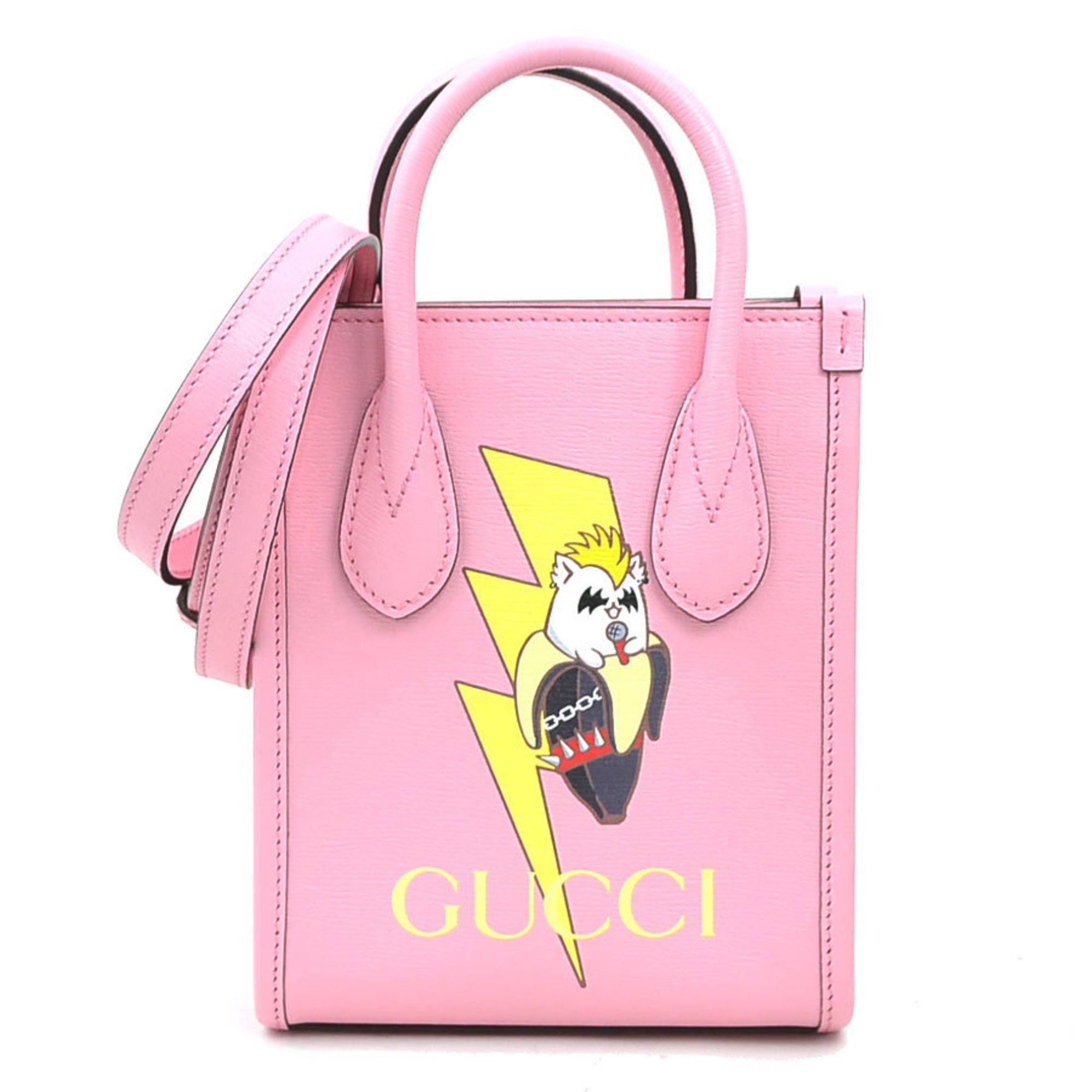Gucci GUCCI Handbag Shoulder Bag Bananya Collaboration Leather Pink Women's 671623 r10639a Size ONE SIZE - 1 Thumbnail