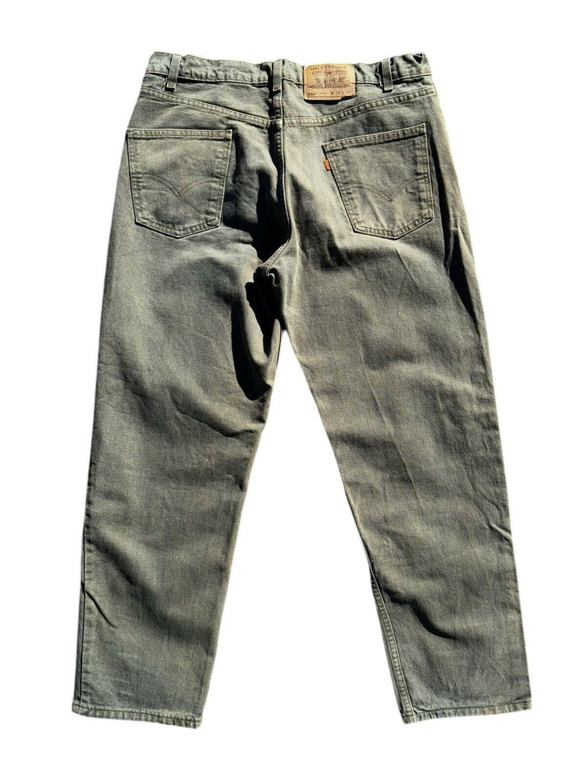 Levi's Vintage Levis 550 90s Orange Tab Moss Green Jeans 38x30 Size US 38 / EU 54 - 2 Thumbnail