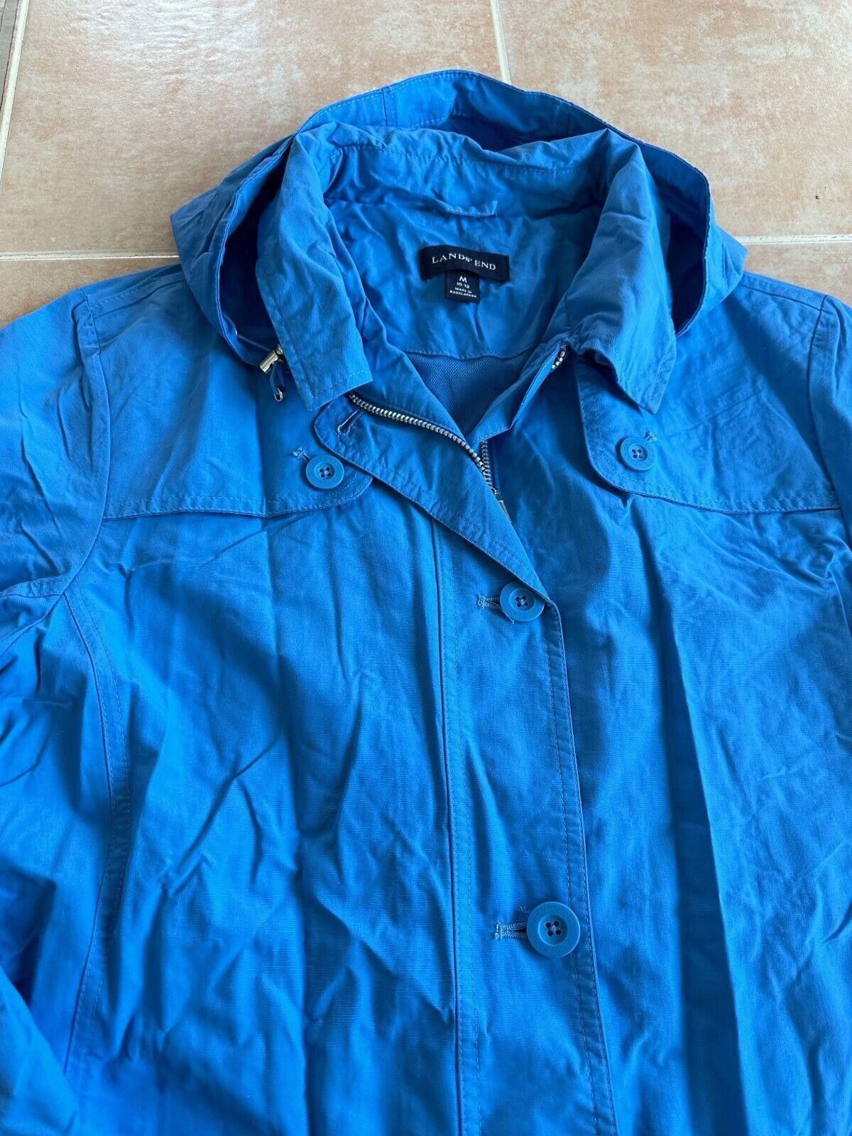 Lands' End Lands' End Blue Rain Jacket Women sz M /10-12 Size M / US 6-8 / IT 42-44 - 3 Thumbnail