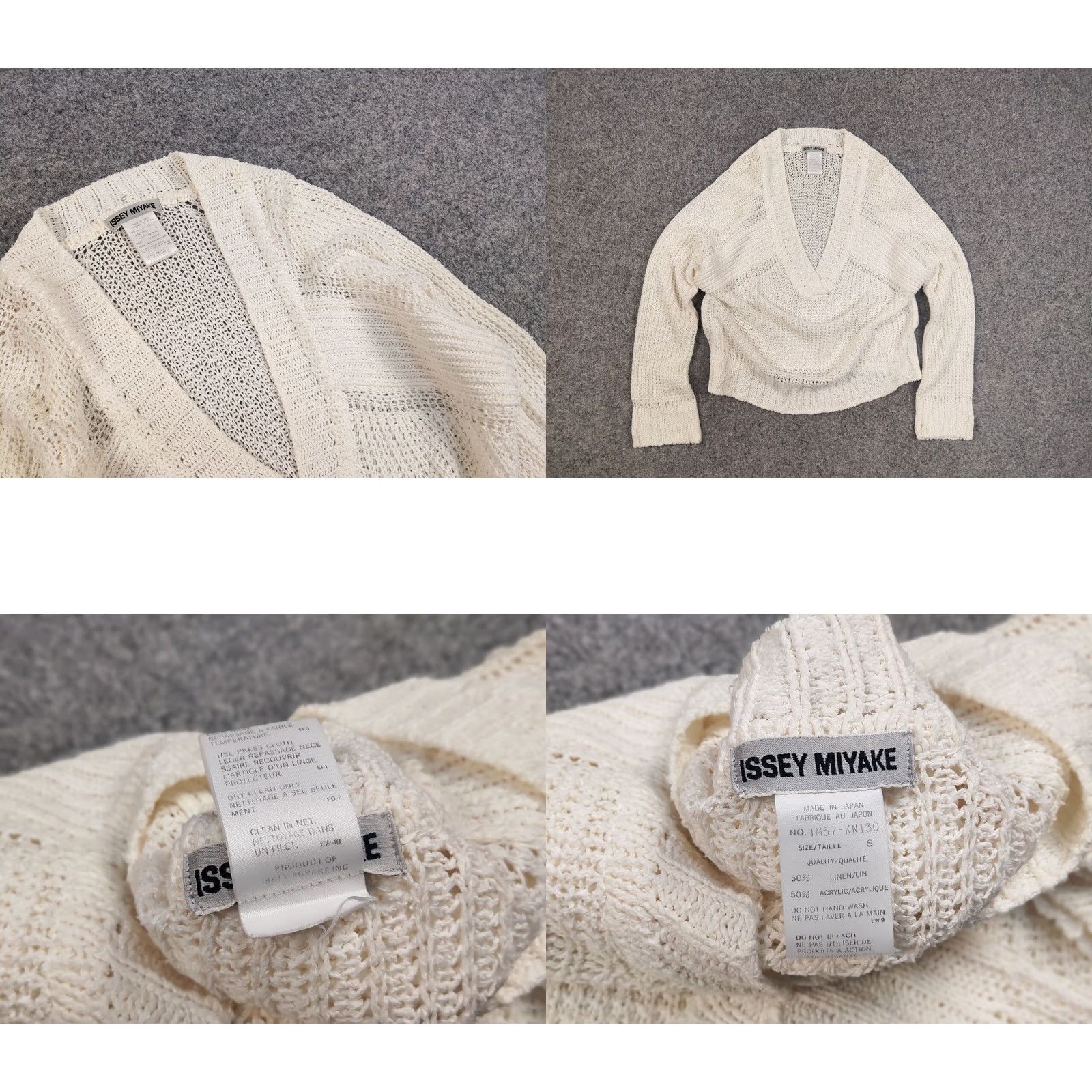 Issey Miyake VINTAGE Issey Miyake Japan Linen Knit Sweater Shirt? Size S / US 4 / IT 40 - 9 Thumbnail