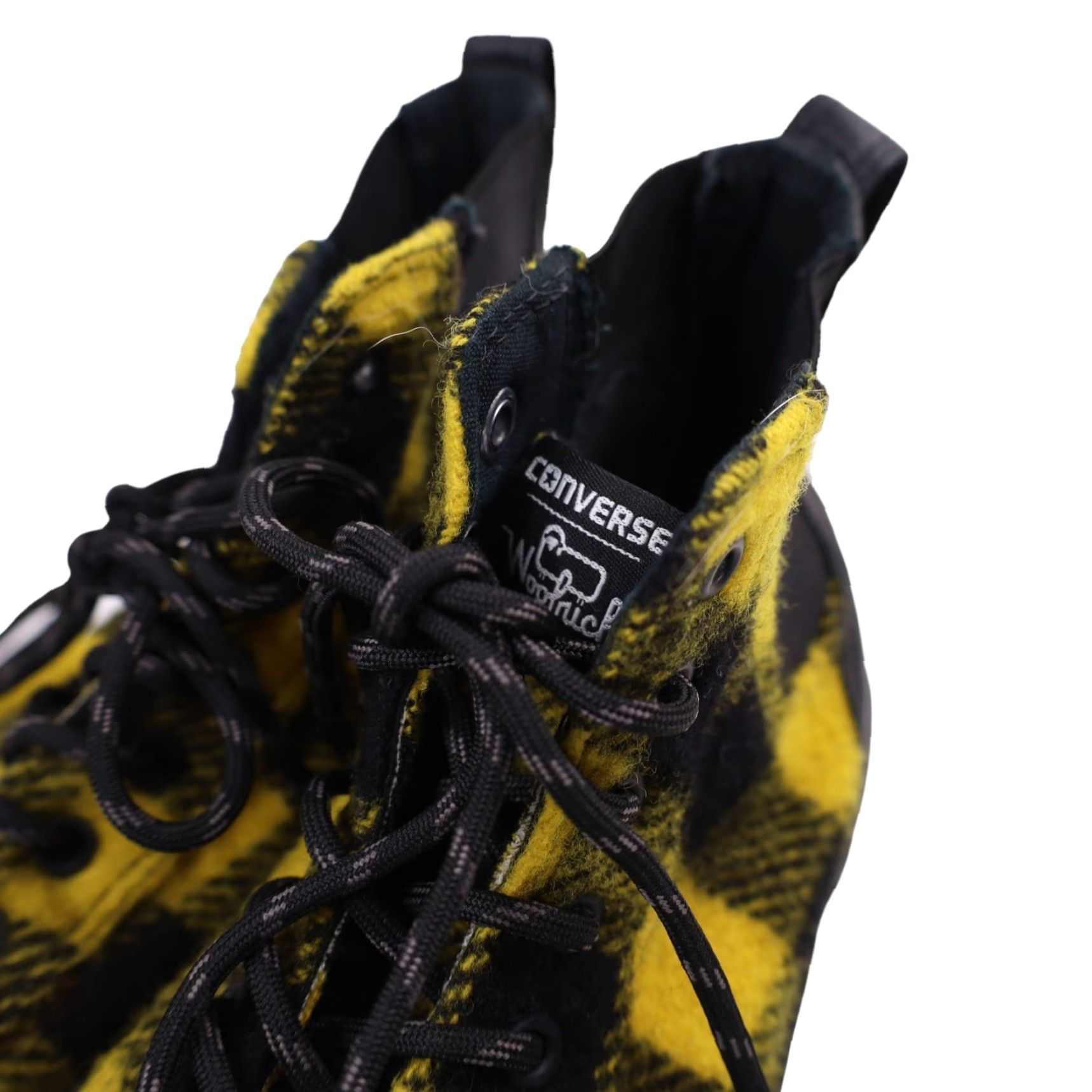 Converse VINTAGE Converse x Woolrich Womens 9 Wool High Top Sneakers Yellow Sneaker Womens 9 Yellow 90s? Size M / US 6-8 / IT 42-44 - 4 Thumbnail