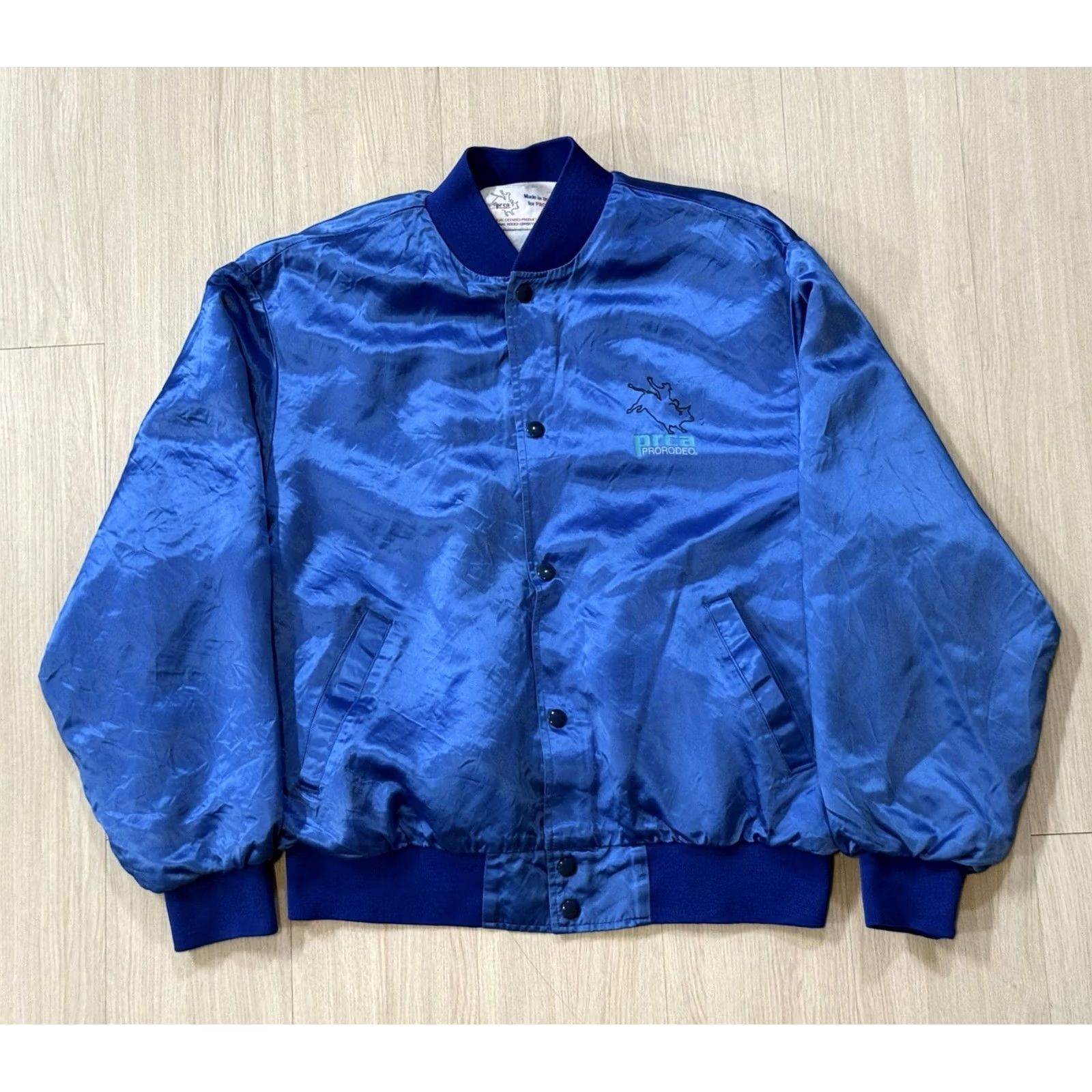 Vintage VINTAGE PRCA Pro Rodeo Satin Bomber Jacket Large Western Cowboy Bull USA Jacket Size US L / EU 52-54 / 3 - 2 Thumbnail