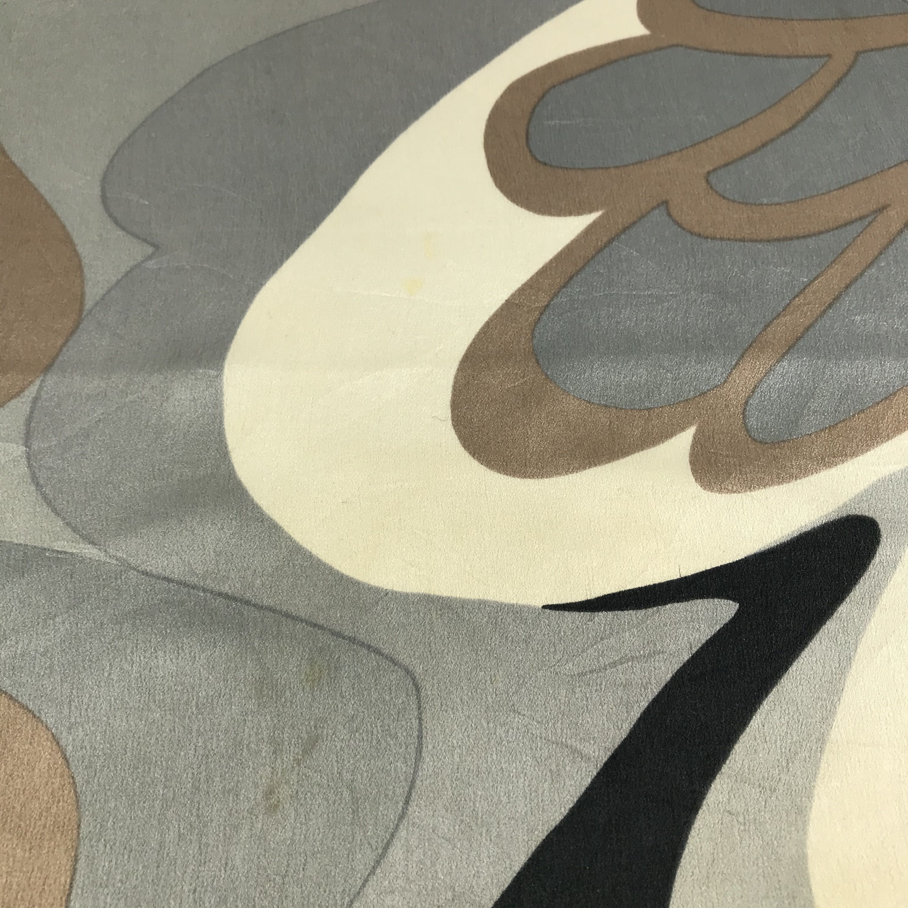 Vintage Abstract Design Silk Scarf M96 Size ONE SIZE - 5 Thumbnail