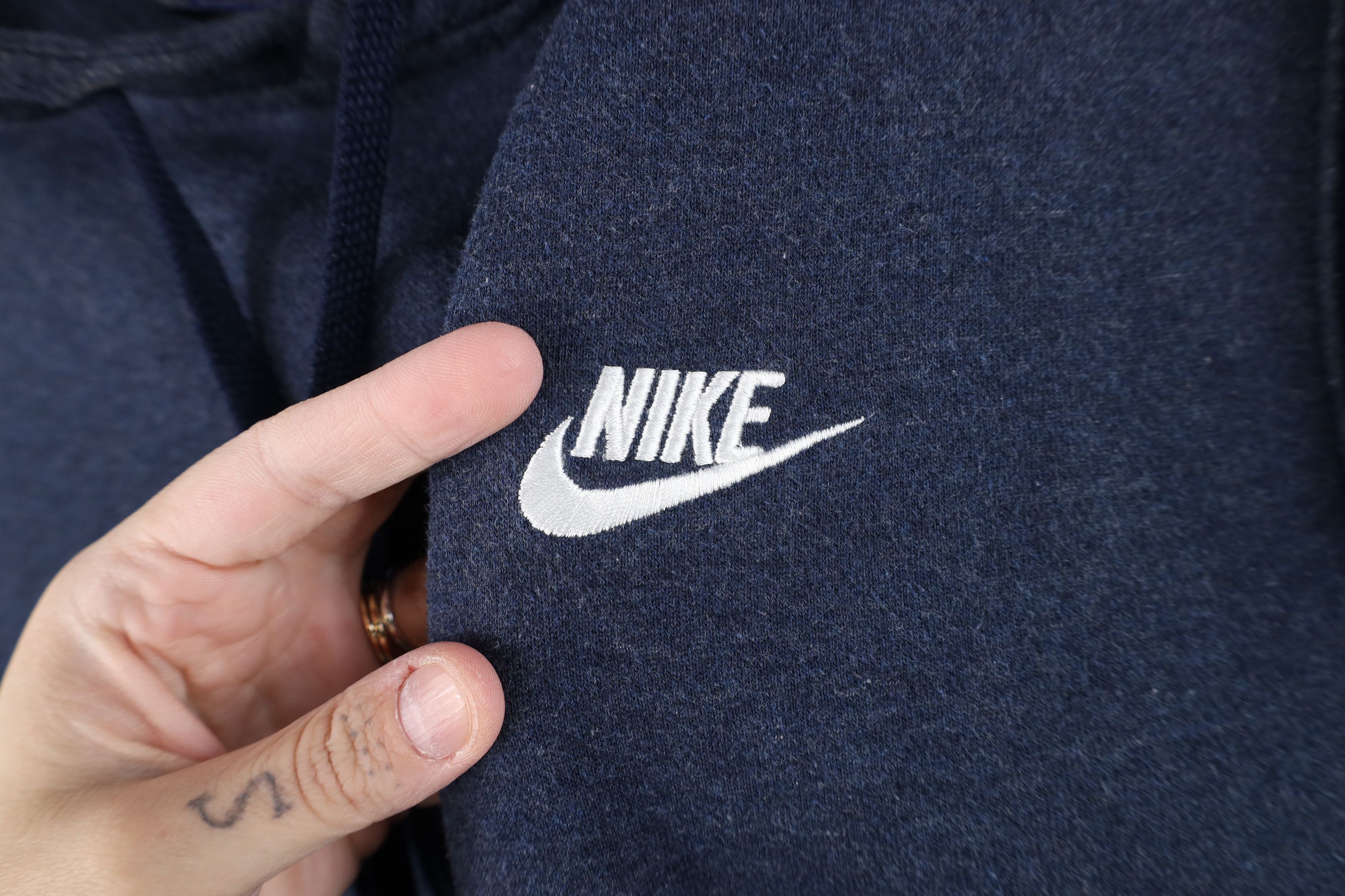 Nike Vintage Nike Travis Scott Mini Swoosh Hoodie Sweatshirt Blue Size US L / EU 52-54 / 3 - 4 Thumbnail
