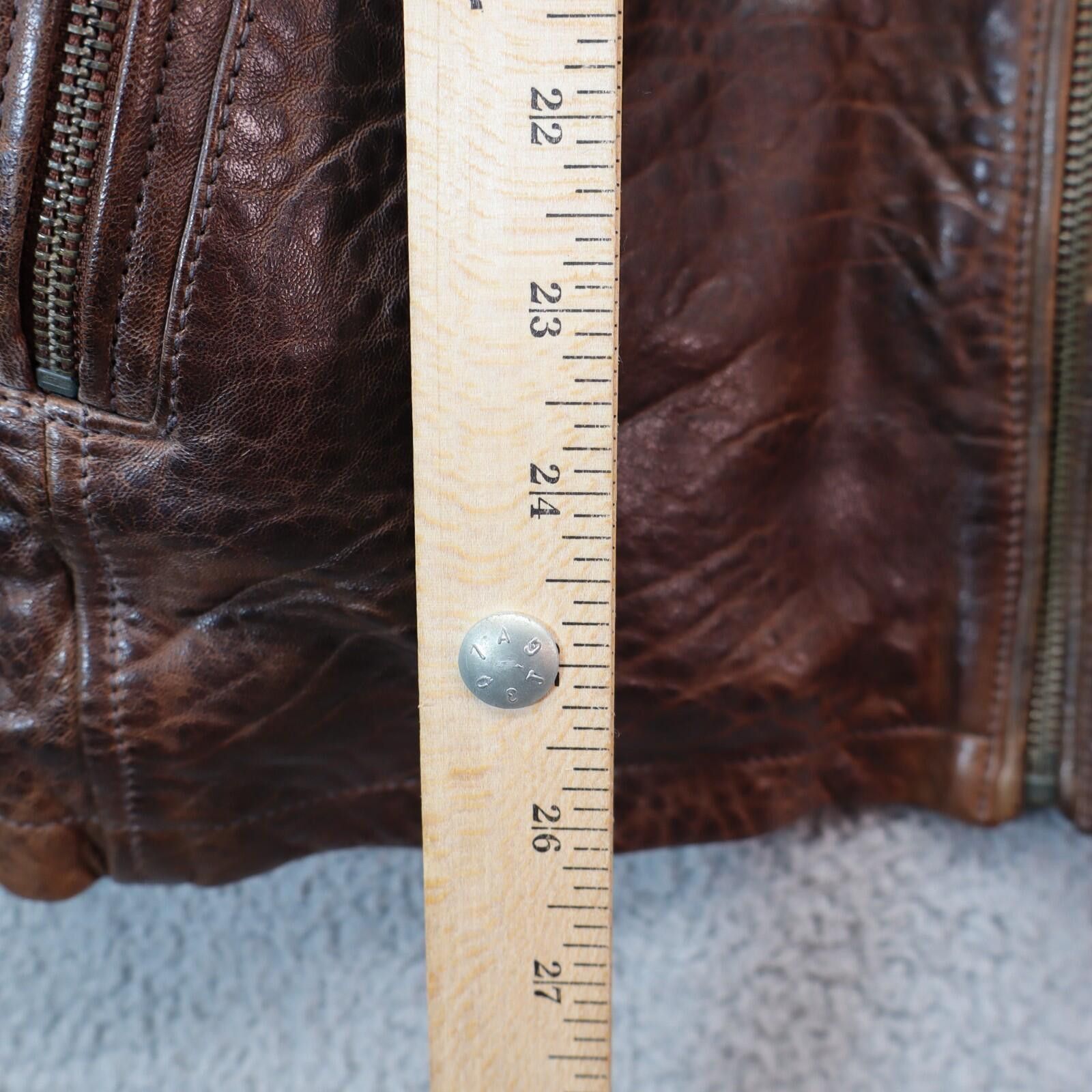 Other BS Leather Jacket Men Large Bomber Snap Textured MSRP $398 Size US L / EU 52-54 / 3 - 5 Thumbnail
