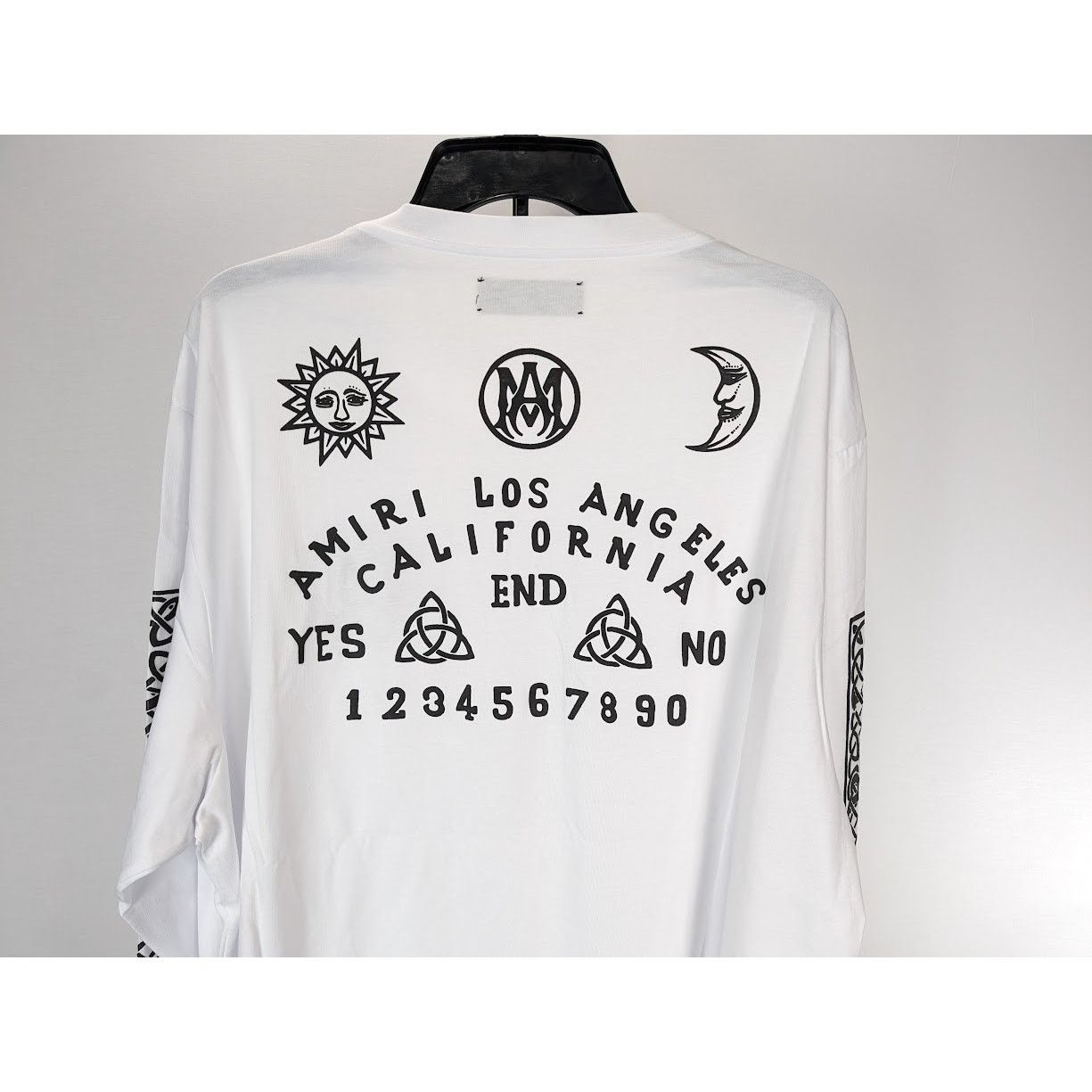 Amiri o1rshd1 Ouija Board Long Sleeve T-Shirt in White Size US XXL / EU 58 / 5 - 17 Thumbnail