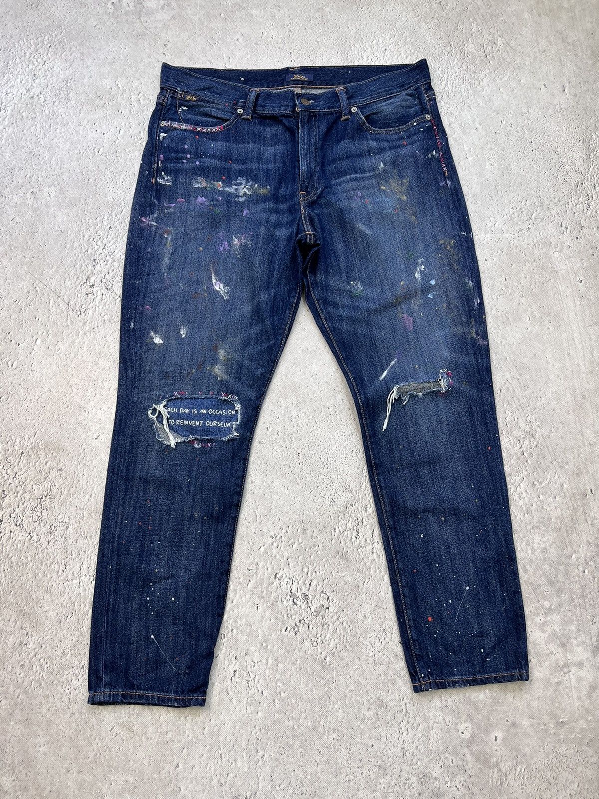 Denim & Supply Ralph Lauren × Polo Ralph Lauren × Vintage Vintage Denim & Supply RL Slim Distressed Denim Jeans 36×30 Size US 31 - 2 Thumbnail