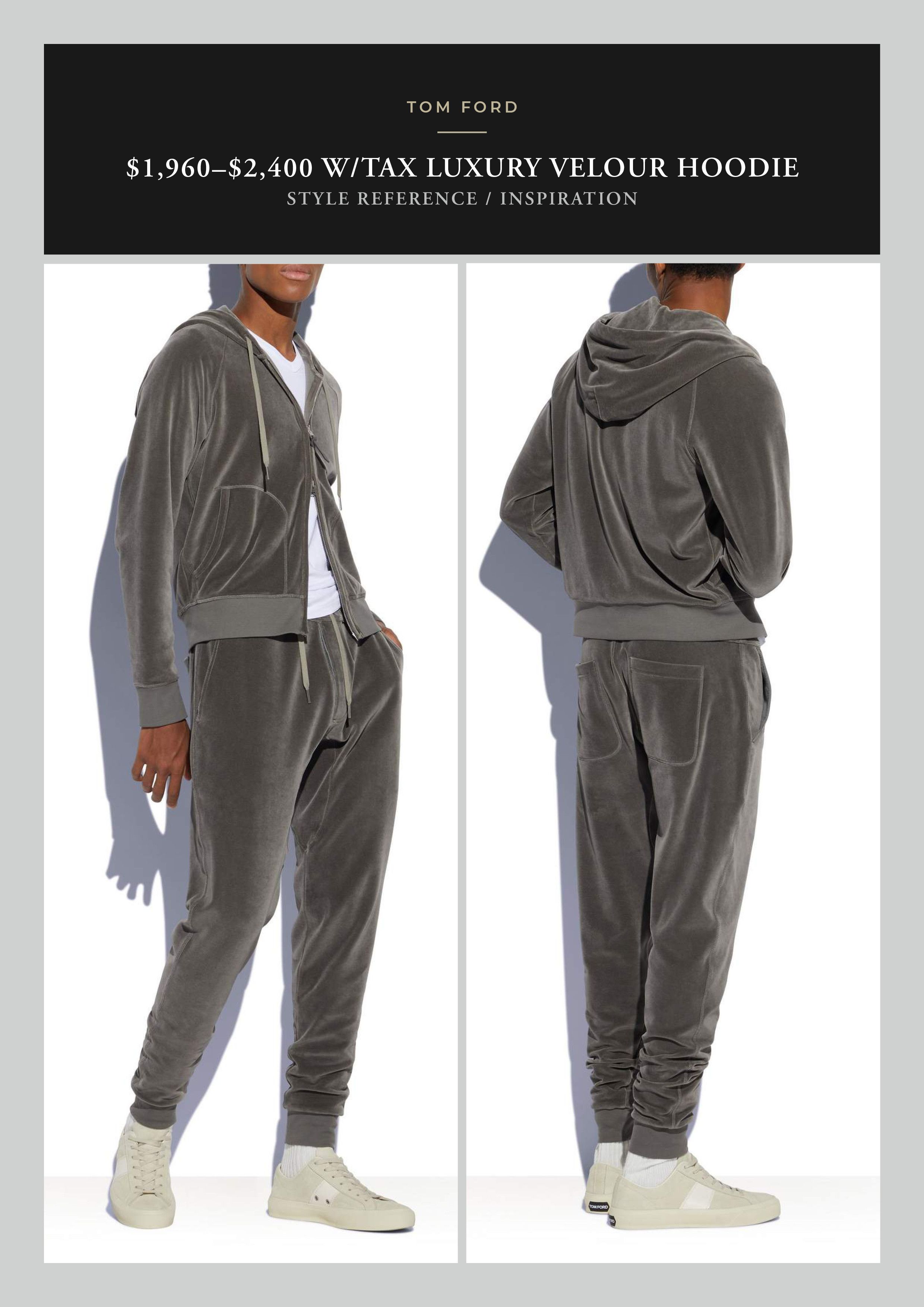 Tom Ford Best Dressed $1,850 w/Tax Velour Luxury Double Zip Hoodie Size US M / EU 48-50 / 2 - 19 Thumbnail