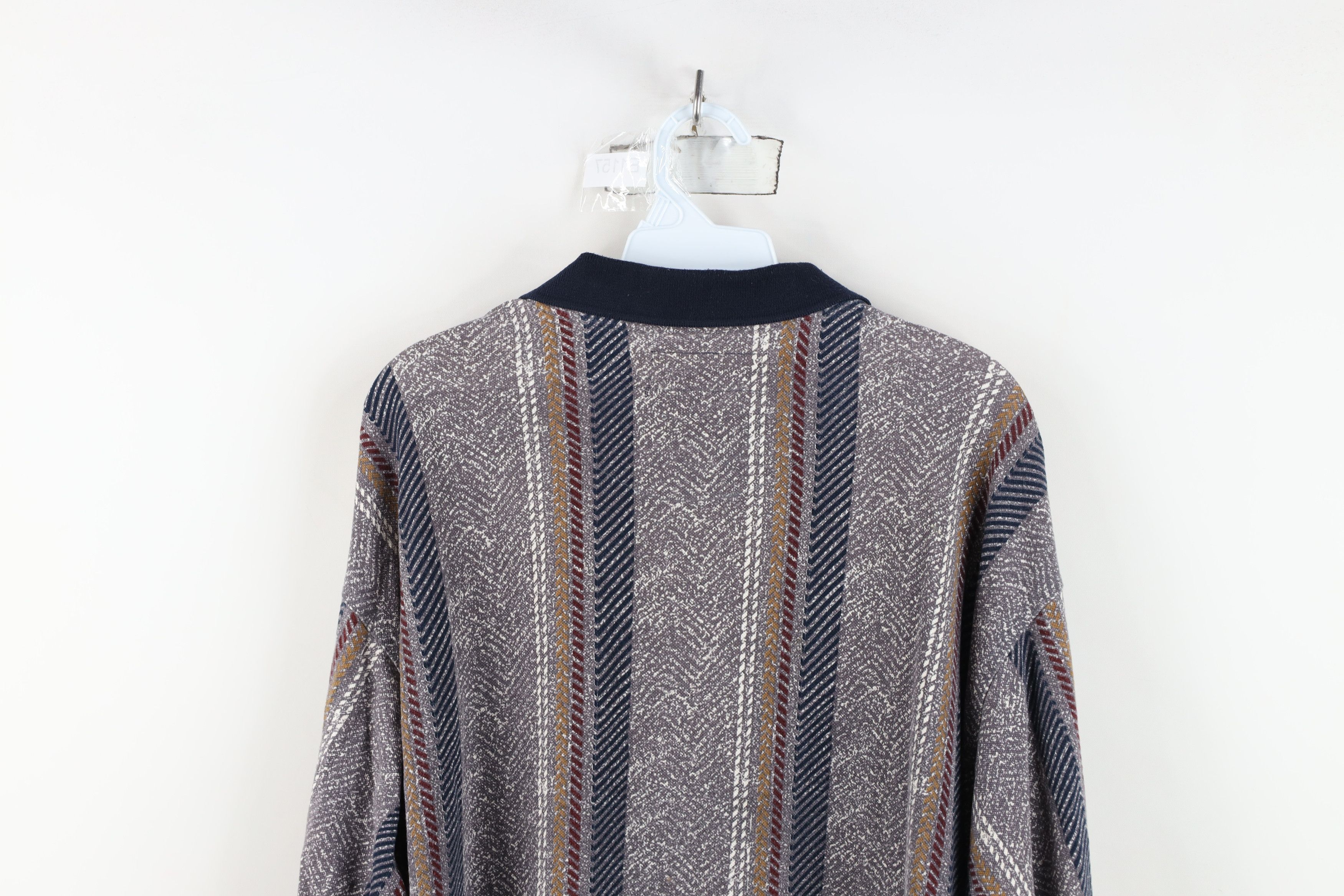 Vintage Vintage 90s Streetwear Striped Long Sleeve Rugby Polo Shirt Size US XL / EU 56 / 4 - 9 Thumbnail