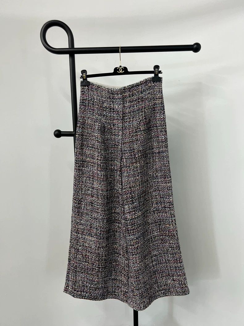 Chanel Tweed Wide-Leg Pants - dmc