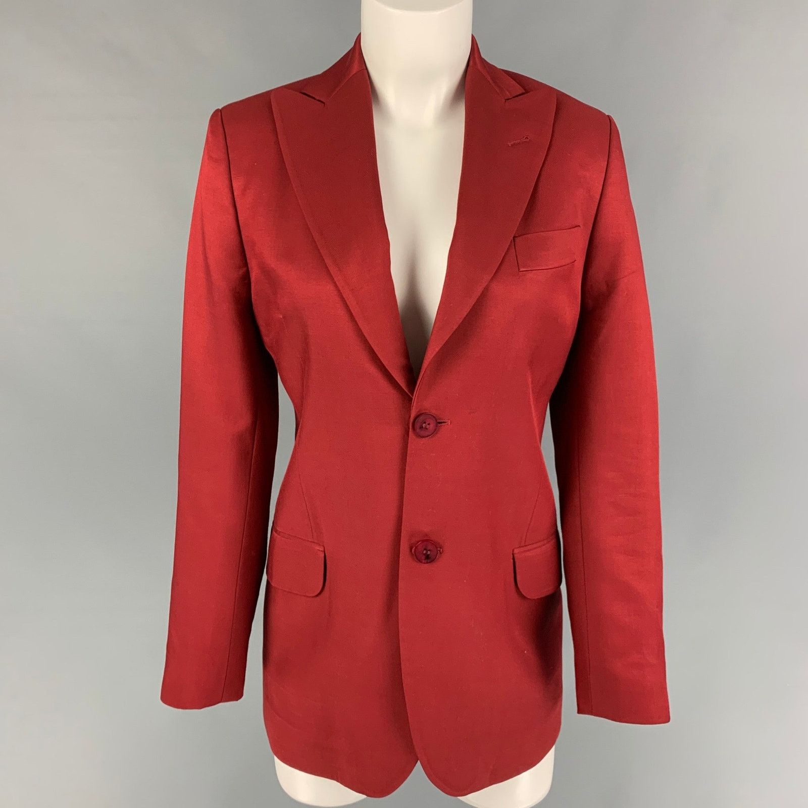 Acne Studios ACNE STUDIOS Size 0 Burgundy Viscose Blend Jacket Blazer Size XS / US 0-2 / IT 36-38 - 1 Thumbnail