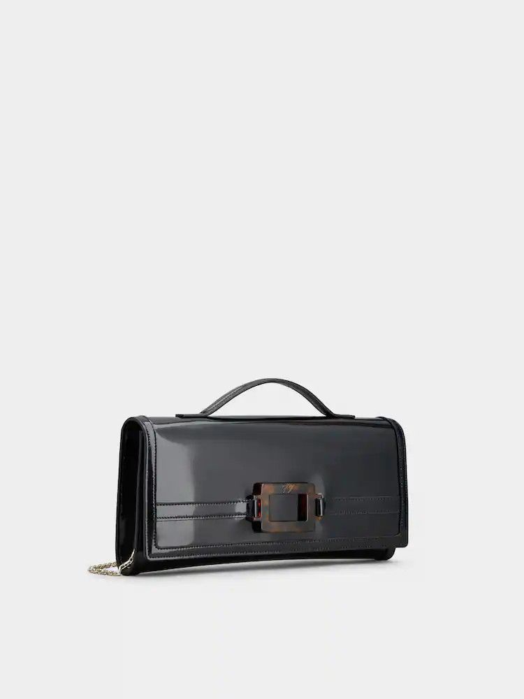 Roger Vivier o1s22i1n0824 Size: OS/ Brushed Leather Clutch Bag in Black Size ONE SIZE - 3 Thumbnail