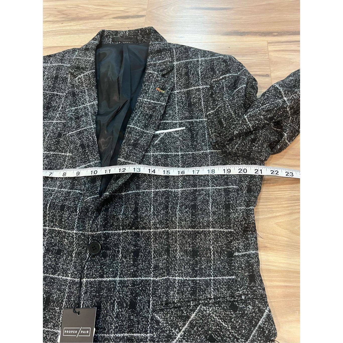 Other Proper Pair NWT mens long sleeve Blazer Sport Coat Charcoal Size 48R - 5 Thumbnail