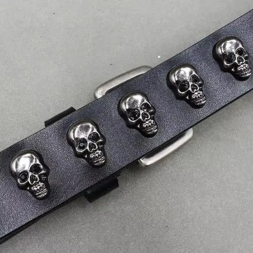 Japanese Brand Matsuda x Asai Skull Studded Punk Leather Cowboy Belts Size ONE SIZE - 4 Thumbnail