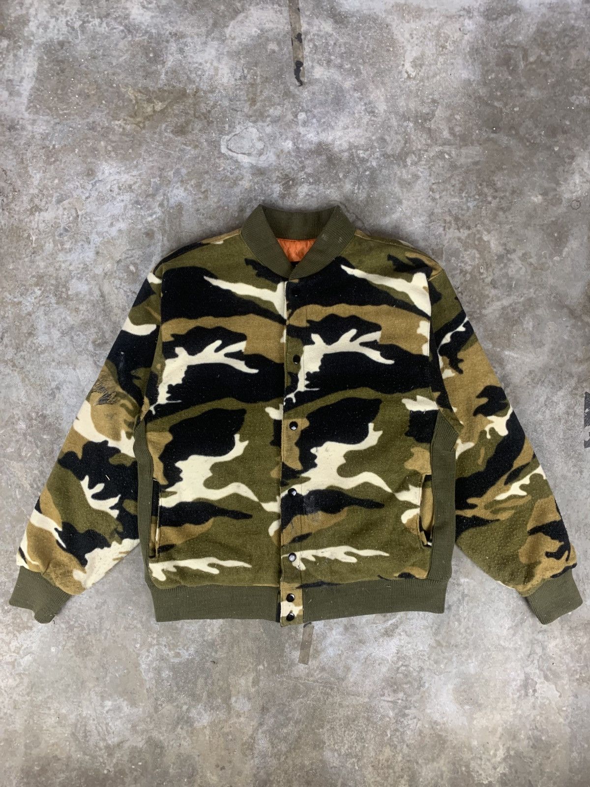 Japanese Brand Japanese Brand Camo Fleece Bomber Jacket Size US L / EU 52-54 / 3 - 1 Thumbnail