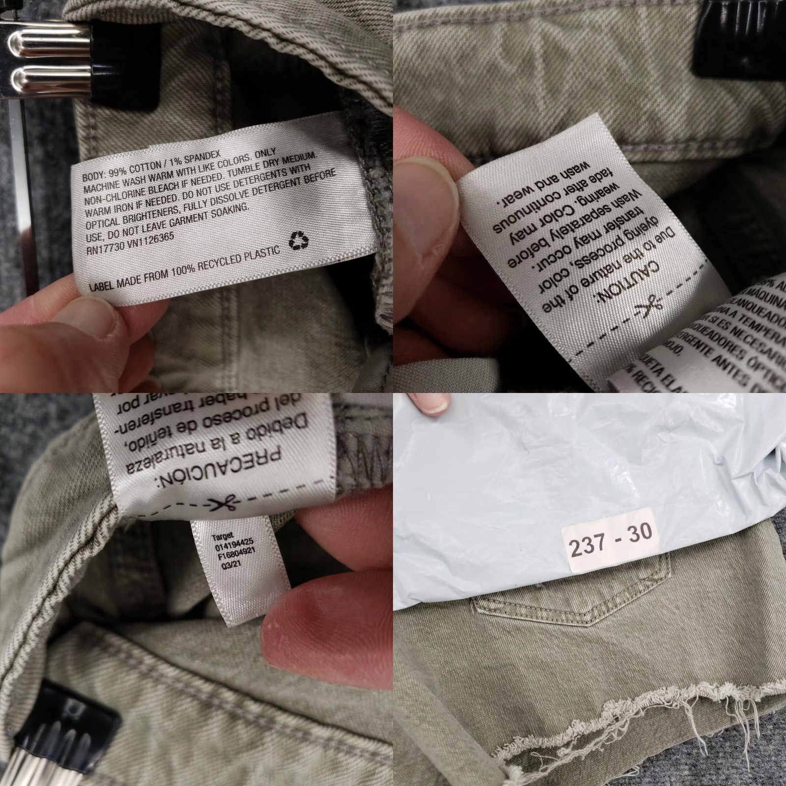 Vintage Universal Thread Green Midi Cut Off Denim Shorts Womens 2/26 Mid Rise Size 26" / US 2 / IT 38 - 9 Thumbnail