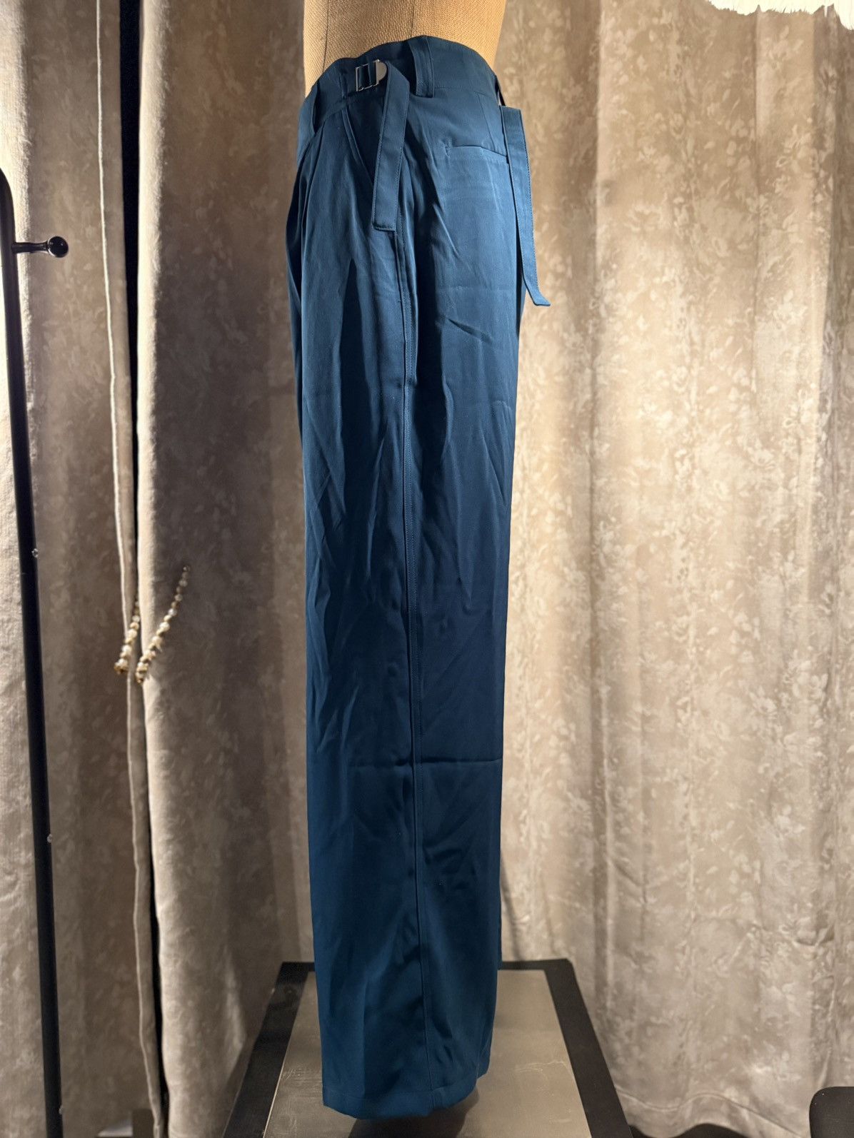 Designer Stylish Teal High-Waisted Trousers – Size 31 Size US 31 - 8 Thumbnail
