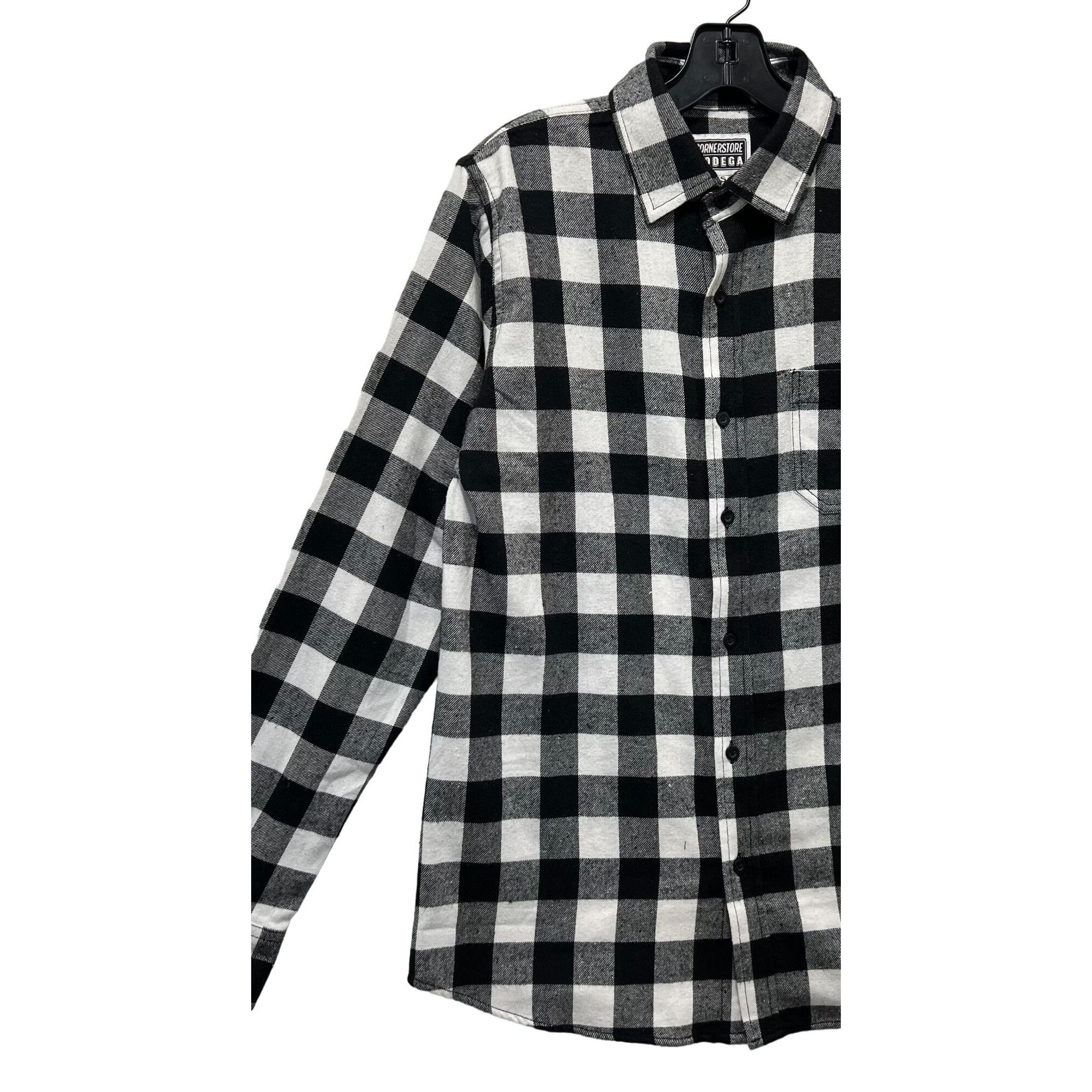 Other Cornerstore Bodega - Men's Long Sleeve Plaid Shirt - Black/W Size US XS / EU 42 / 0 - 14 Thumbnail