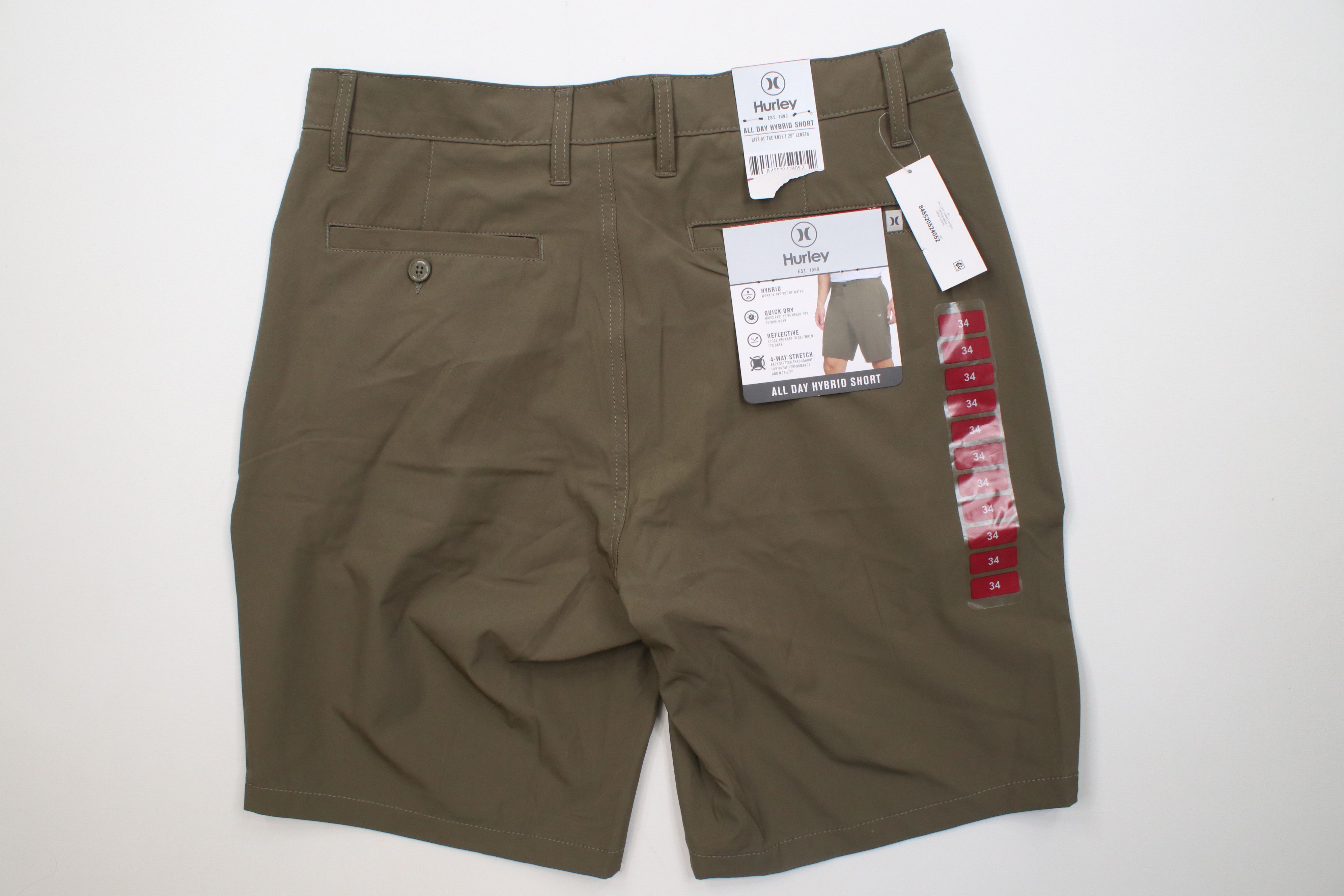 Hurley New Hurley Surfing All Day Hybrid Shorts Olive Green Size US 34 / EU 50 - 11 Thumbnail