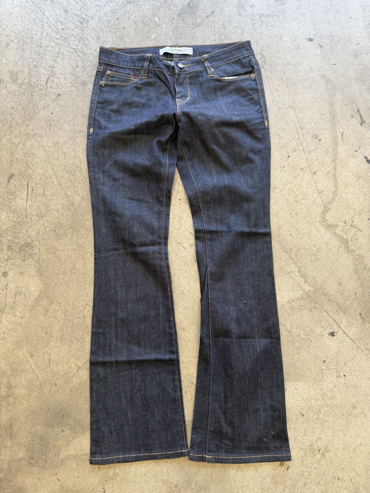Ed Hardy Women’s Ed hardy vintage Y2K 00s denim spell out 28 Size 28" / US 6 / IT 42 - 2 Thumbnail