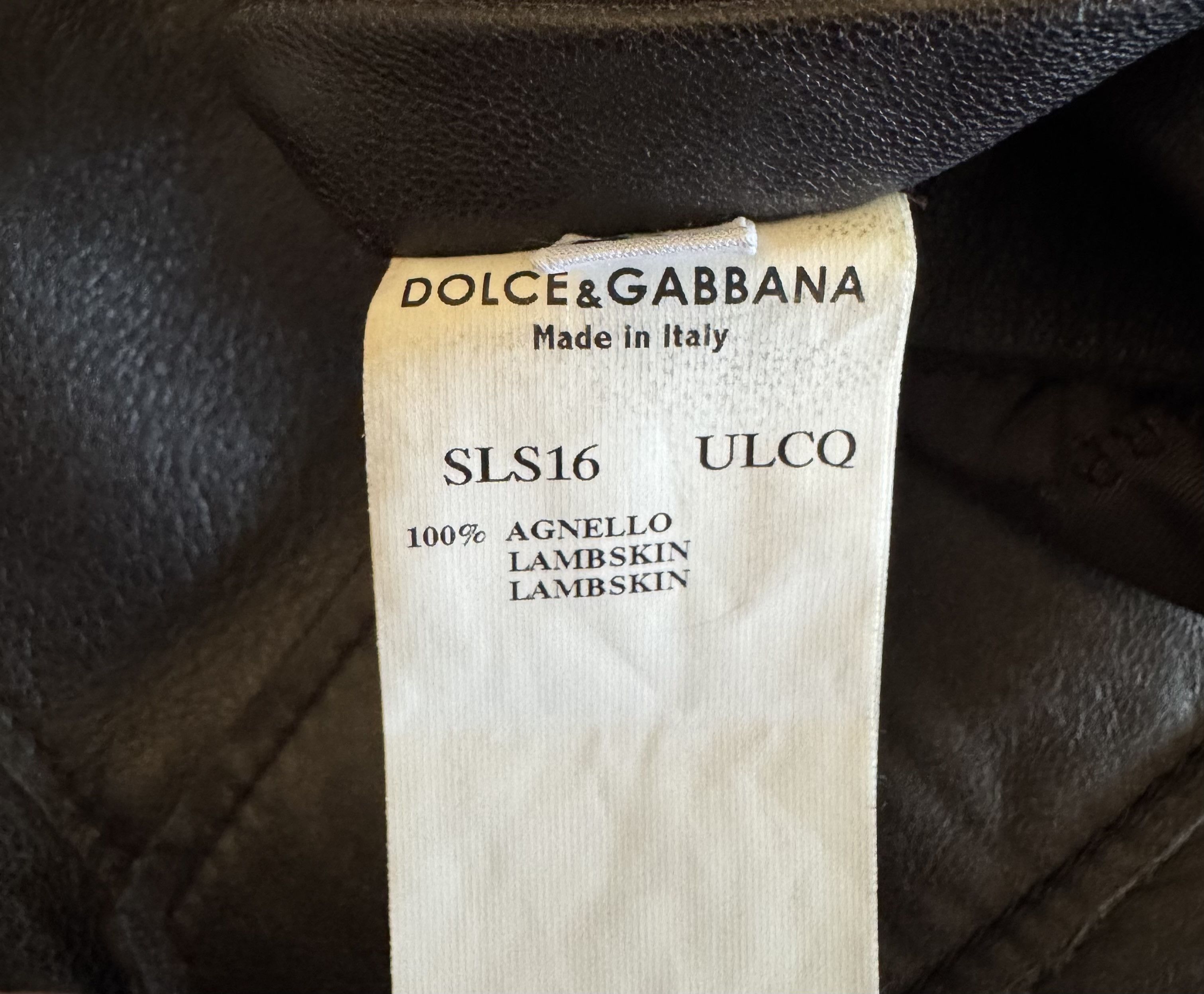 Dolce & Gabbana Dolce & Gabbana Mainline - Archive Leather Jacket / Gillet Size US S / EU 44-46 / 1 - 6 Thumbnail