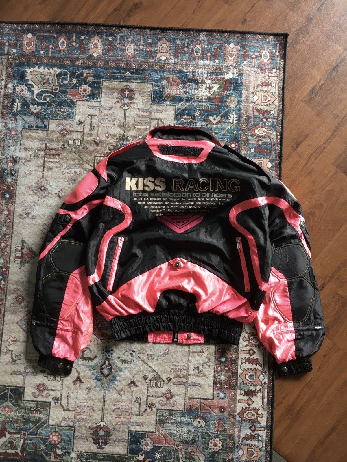 image of Gear For Sports x Moto Kiss Racing Team Max-J Jacket in Black/Pink, Men's (Size Large)
