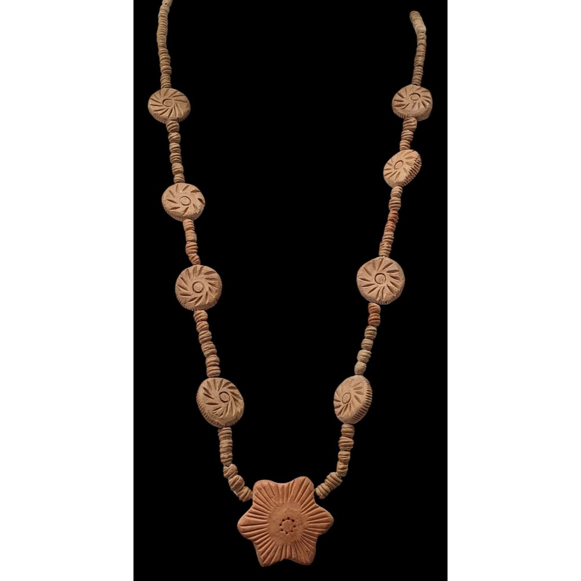 Other Vintage Handmade Star Pendant Clay Beaded Necklace Size ONE SIZE - 2 Thumbnail