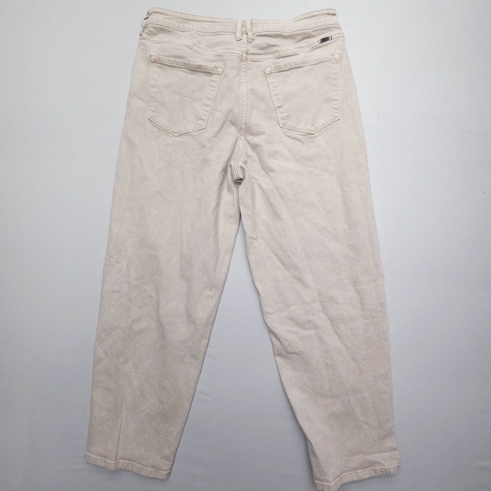 Vintage KanCan Jeans Womens 15 / 31 High Rise Slim Balloon Denim Beige 5-Pocket Relaxed Inseam 28" Baggy Tapered Vintage: No Size 36" / US 14 / IT 50 - 2 Thumbnail