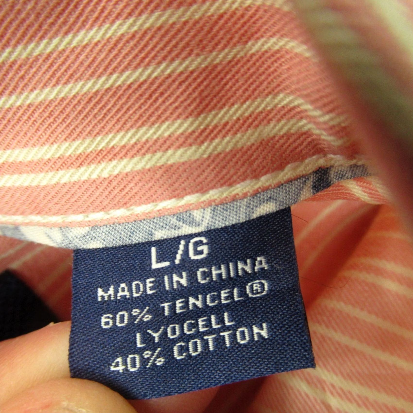 Tommy Bahama Tommy Bahama Mens Large Long Sleeve Button Front Stripes Pocket Orange Shirt Size US L / EU 52-54 / 3 - 4 Thumbnail