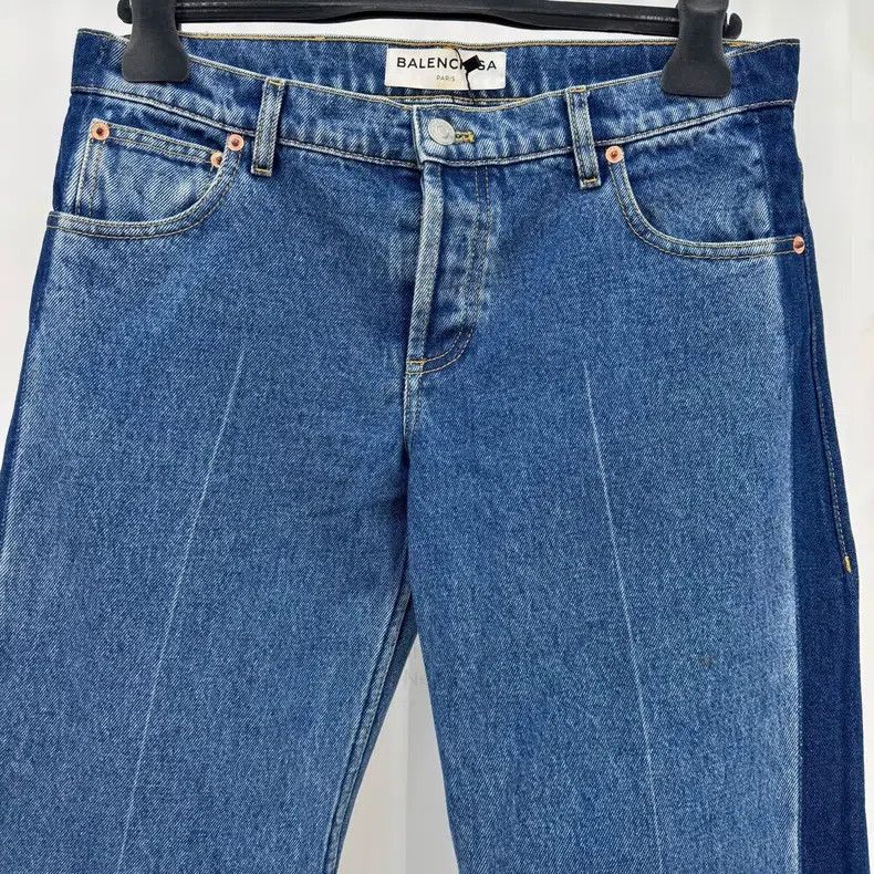Balenciaga Balenciaga Washed Color Block Denim Pants Size US 36 / EU 52 - 3 Thumbnail
