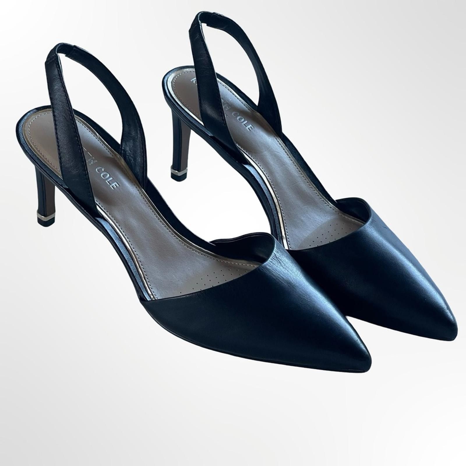 Kenneth Cole Kenneth Cole Black Slingback Heels NWOT in size 8 Size US 8 / IT 38 - 1 Thumbnail