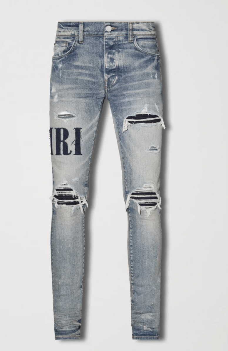 Amiri DENIM APPLIQUE LOGO JEAN - CLAY INDIGO Size US 34 / EU 50 - 1 Thumbnail