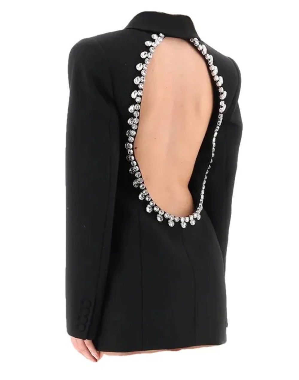 Area NYC Area Embellished Open-Back Blazer Mini Dress Size M / US 6-8 / IT 42-44 - 7 Thumbnail