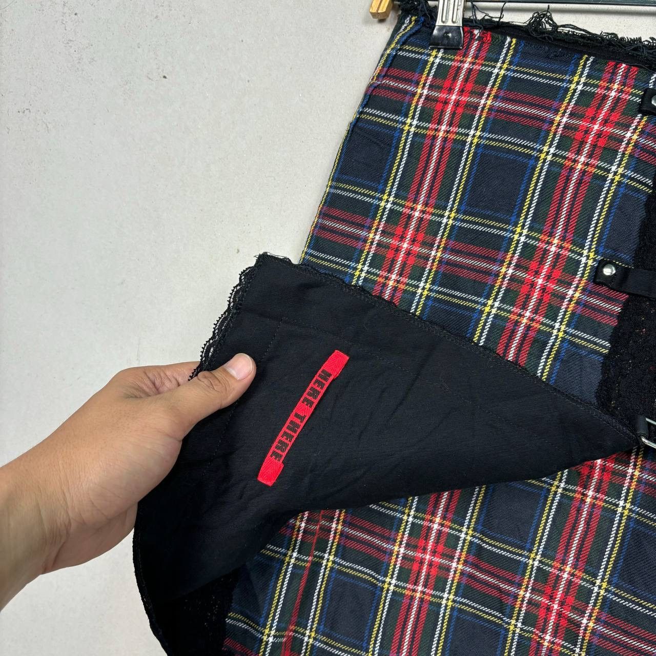 Japanese Brand VTG Here There Japanese Archive Punk Plaid Mini Skirt M Size 26" / US 2 / IT 38 - 4 Thumbnail