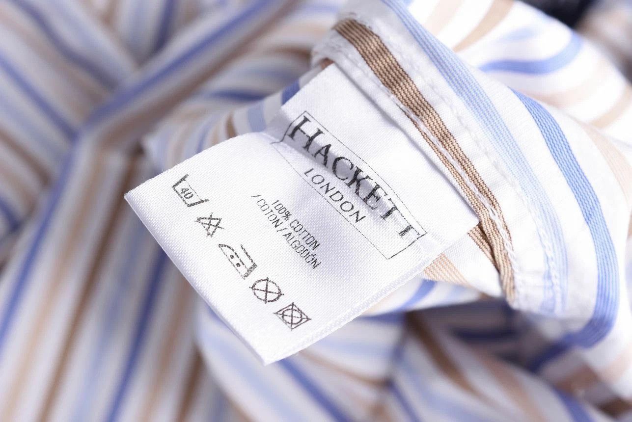 Hackett Hackett London Men's Striped Cotton Long Sleeve Shirt Size US S / EU 44-46 / 1 - 6 Thumbnail