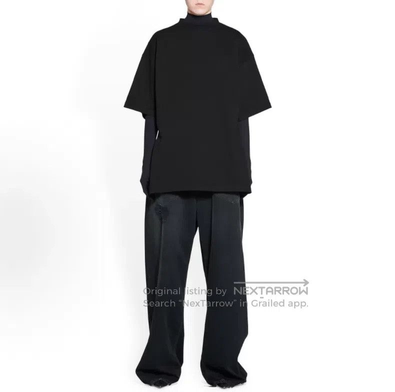 Balenciaga Balenciaga Solid Black Round Neck Short Sleeve T-Shirt Size US XS / EU 42 / 0 - 5 Thumbnail