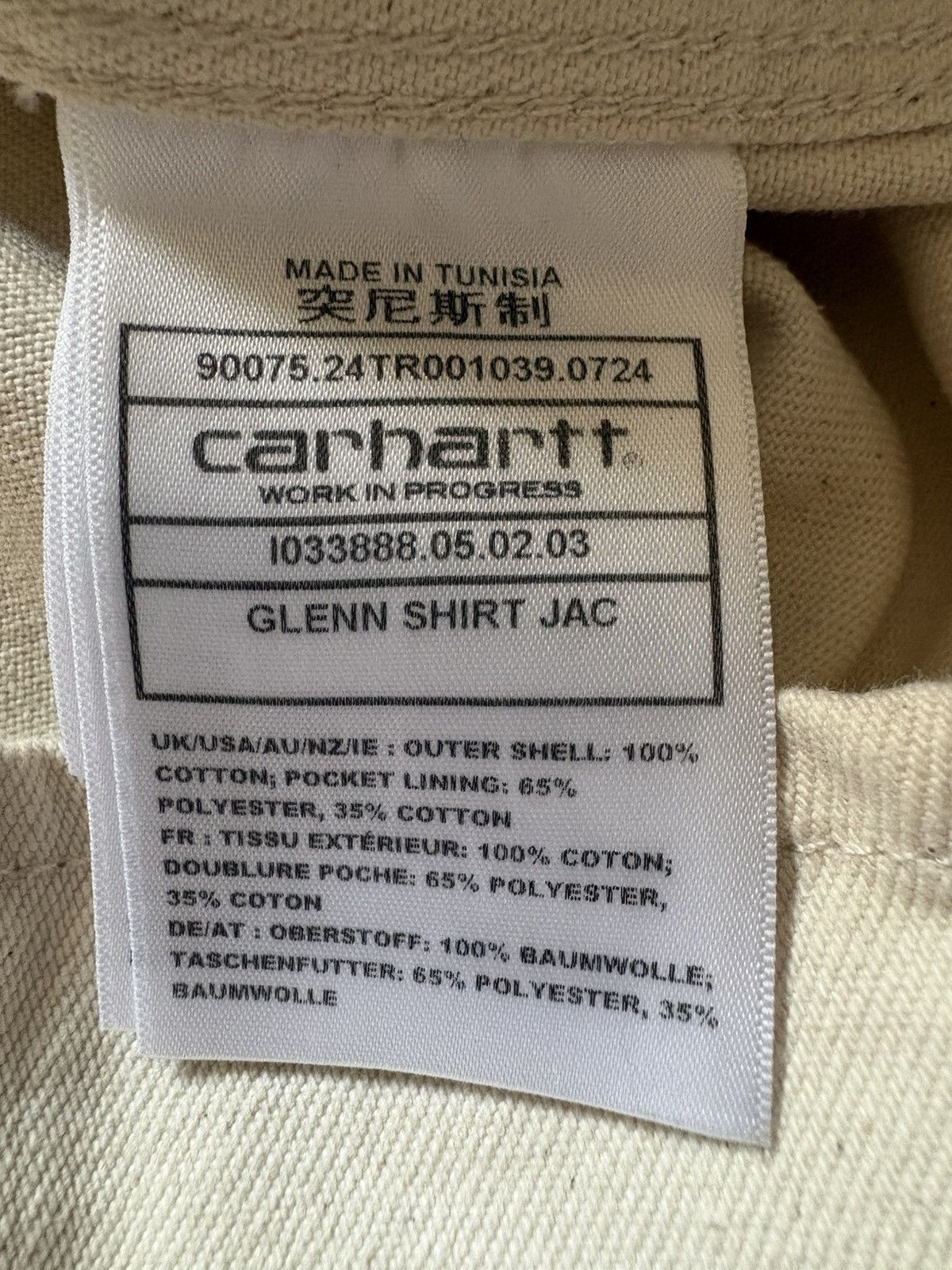 Carhartt Wip Carhartt WIP Glenn Shirt Jacket – Natural Rinsed / Size XL Size US XL / EU 56 / 4 - 7 Thumbnail