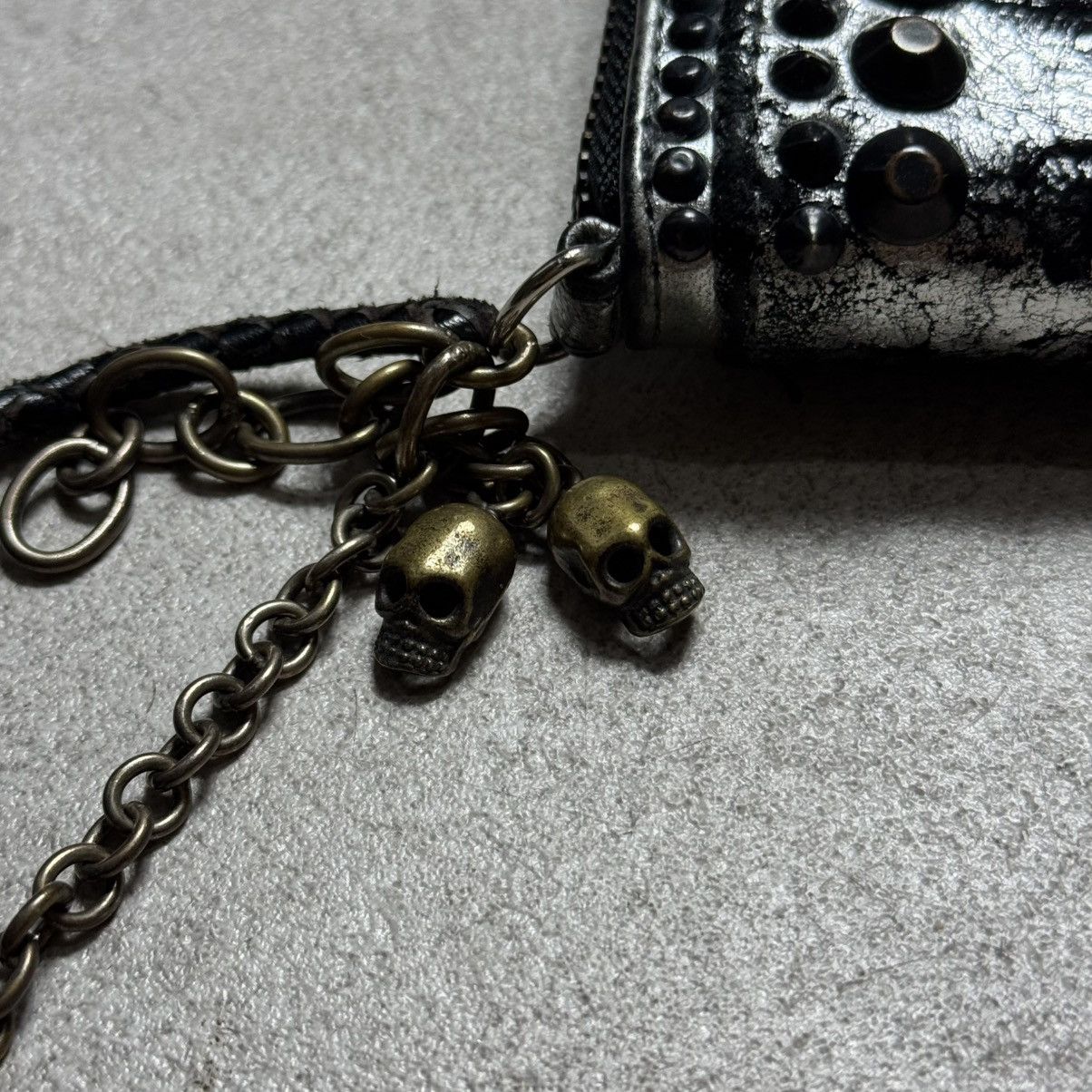 14th Addiction × If Six Was Nine × KMRii Kmrii Studed Skull Holder Long Wallet Size ONE SIZE - 4 Thumbnail