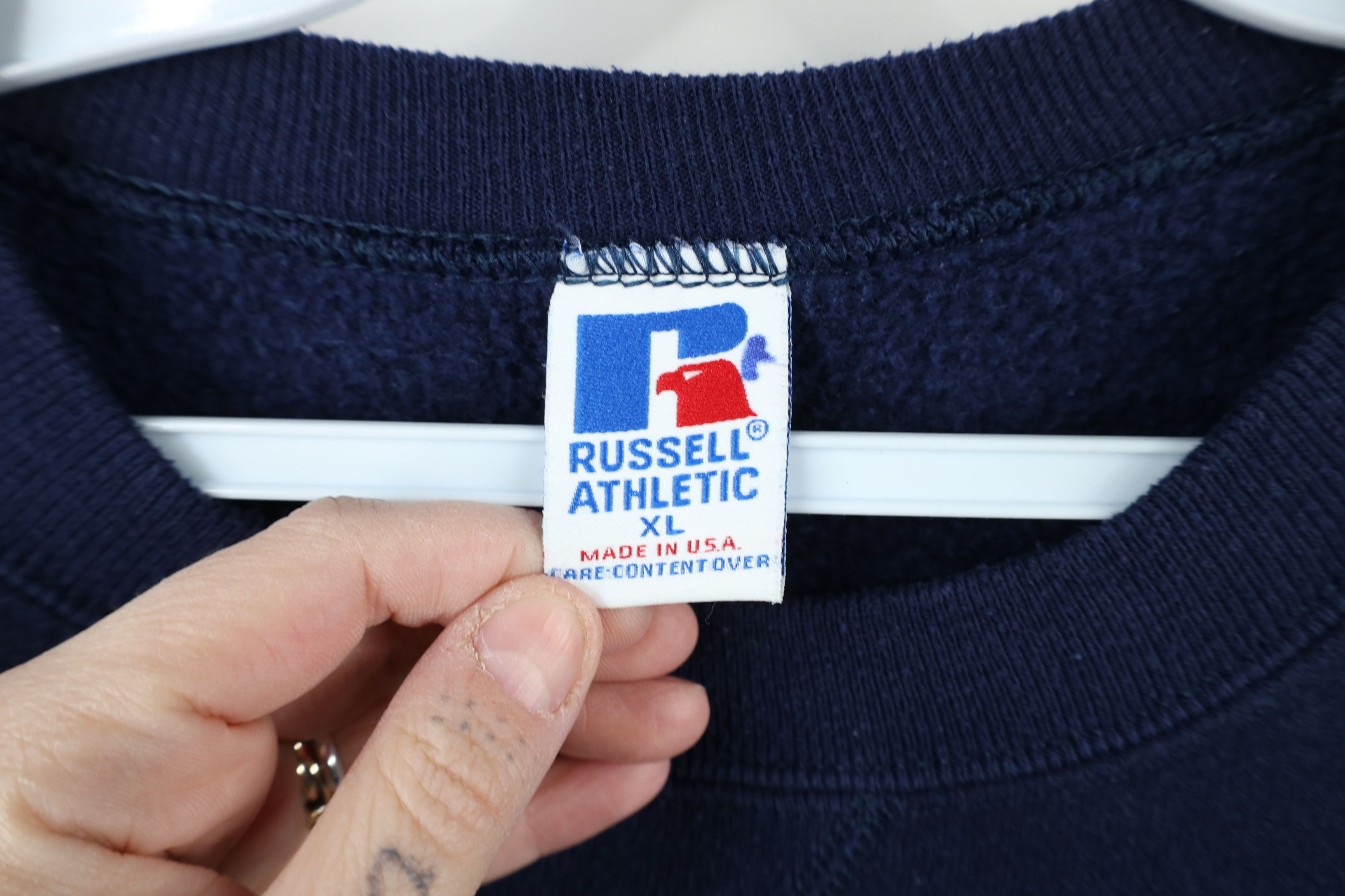 Russell Athletic × Vintage Vintage 90s Russell Athletic Crewneck Sweatshirt Blue USA Size US XL / EU 56 / 4 - 10 Thumbnail