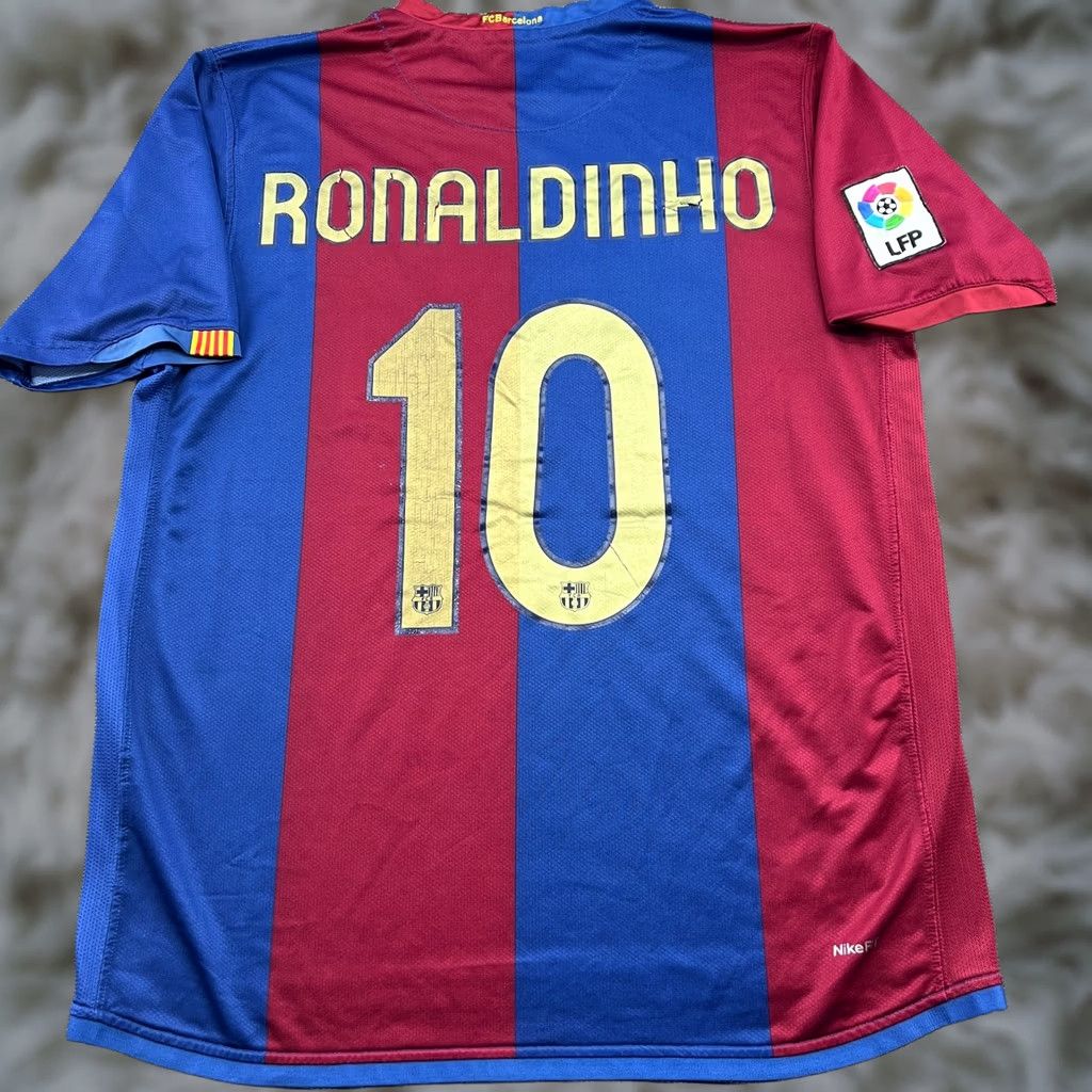 Nike BARCELONA FC 2007-08 HOME SHIRT NIKE 237759-655 JERSEY | Grailed
