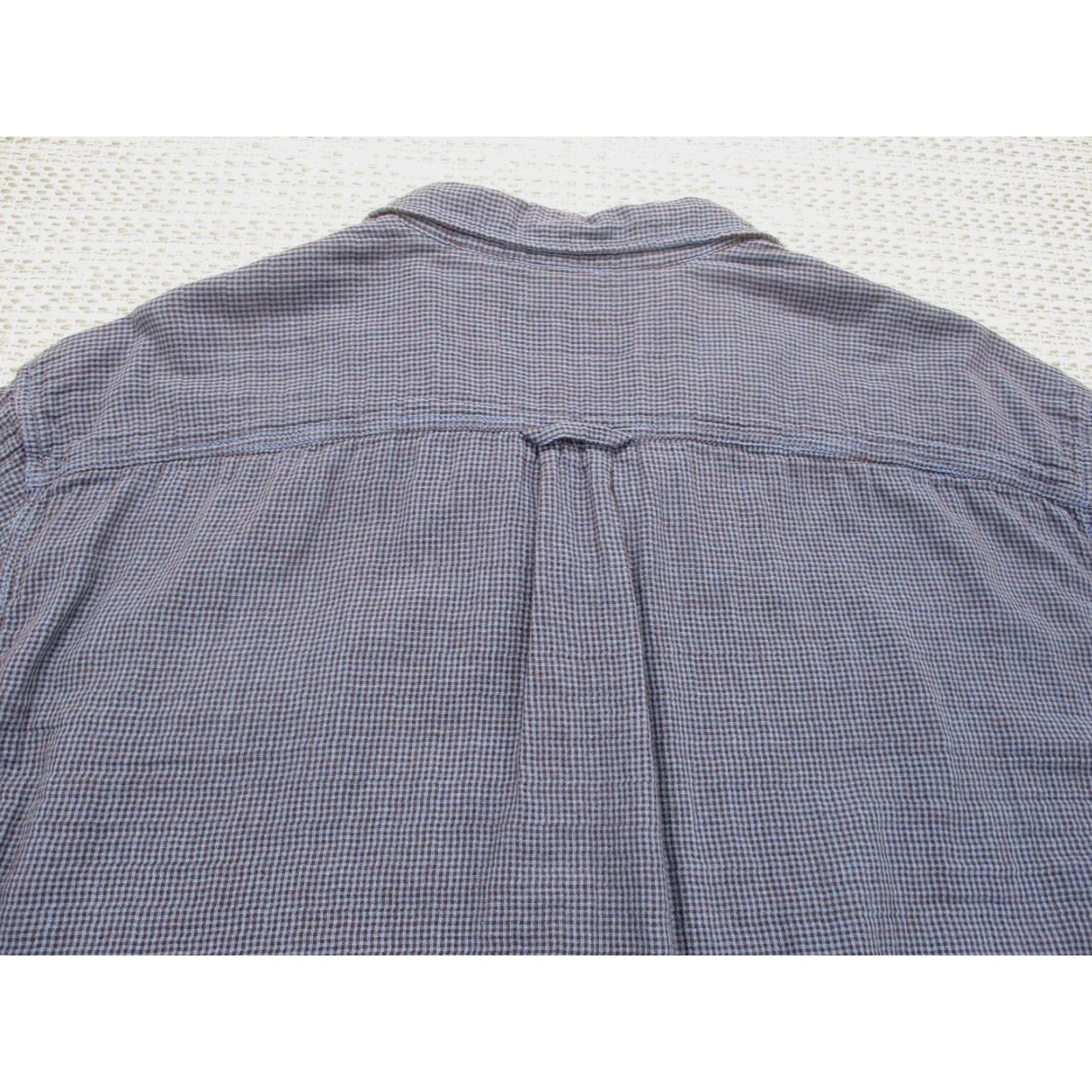 Tommy Bahama VINTAGE Tommy Bahama Shirt Mens L Button-Up Long Sleeve 2 Layer Breathable Sheer Check Blue Cotton Casual Beach USA 90s Mens Size US L / EU 52-54 / 3 - 7 Thumbnail
