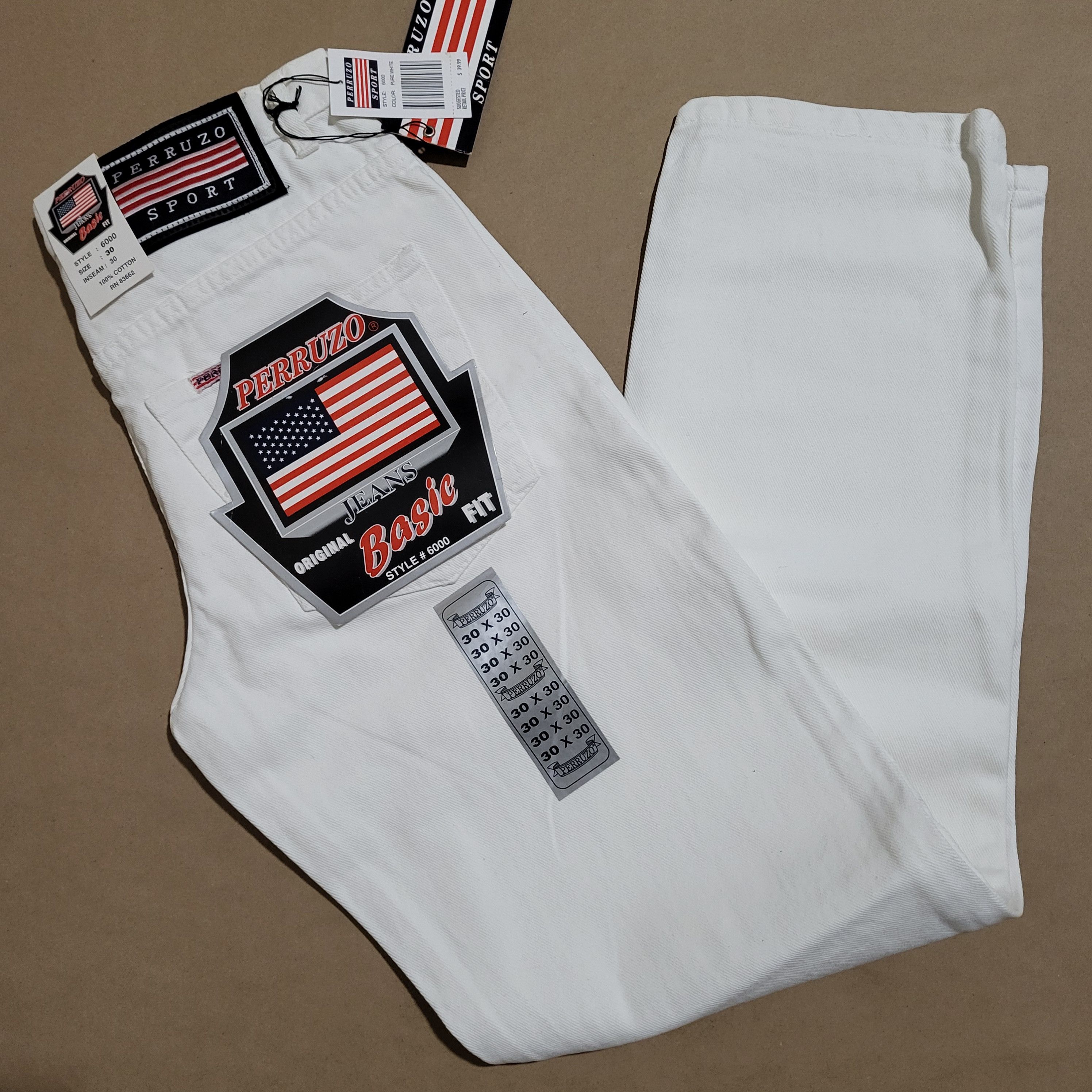 Other Perruzo 100% cotton white jeans Size US 30 / EU 46 - 1 Preview