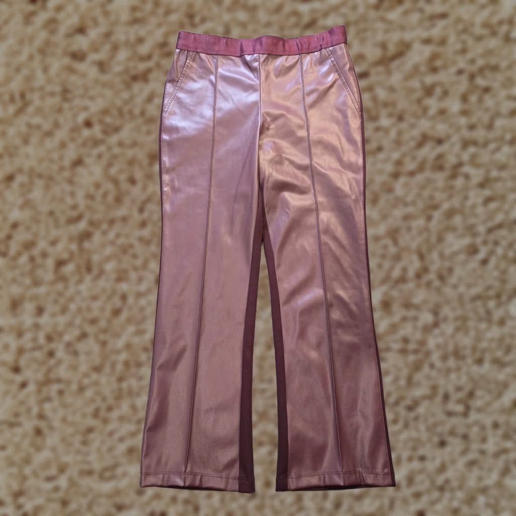 Bailey 44 Bailey 44 Pants Women L Red Burgundy Faux Leather Pull On Flare Casual Dress Pants Easter Size 36" / US 14 / IT 50 - 1 Thumbnail