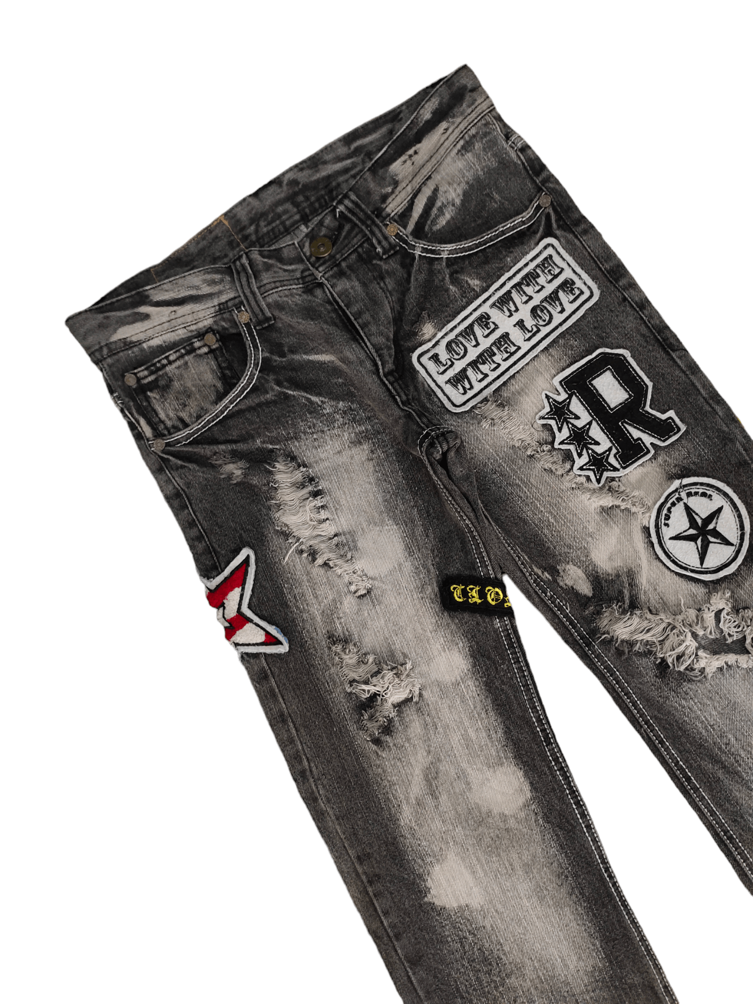 If Six Was Nine Vintage Clone Japan Patches Distress Faded Undercover Style Size US 30 / EU 46 - 6 Thumbnail