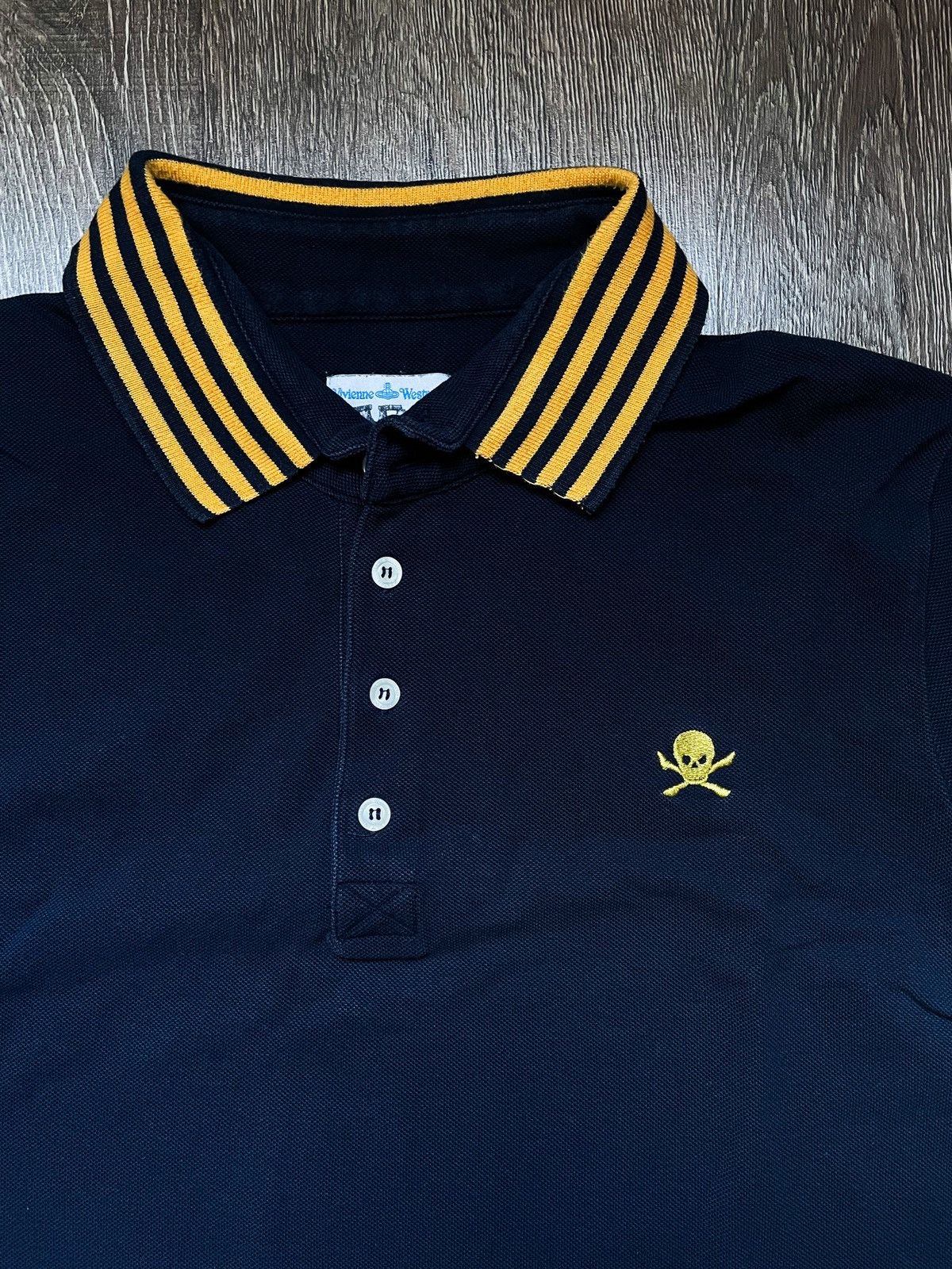 Vivienne Westwood Vintage Vivienne Westwood skull embroidered logo polo shirt Size US XL / EU 56 / 4 - 5 Thumbnail