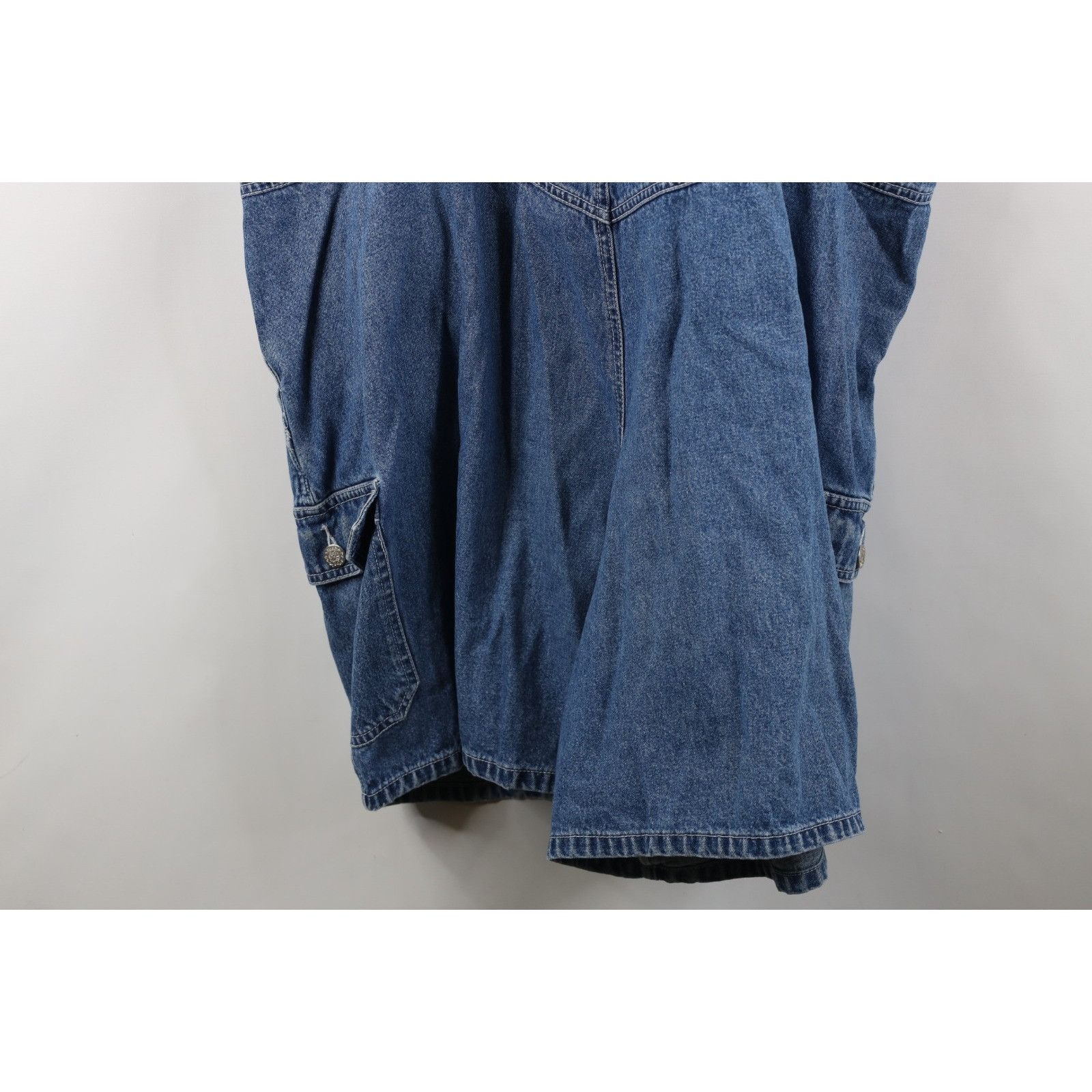 Disney Vintage 90s Disney Winnie the Pooh Denim Jean Shortalls Size 34" / US 12 / IT 48 - 22 Thumbnail