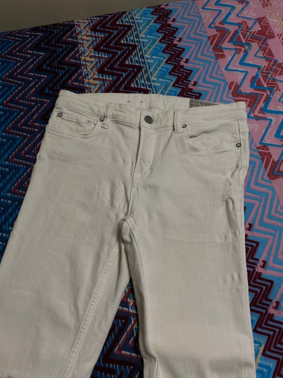 Allsaints Allsaints jeans white vintage crazy Y2K size 28 streetwear Size 28" / US 6 / IT 42 - 10 Thumbnail