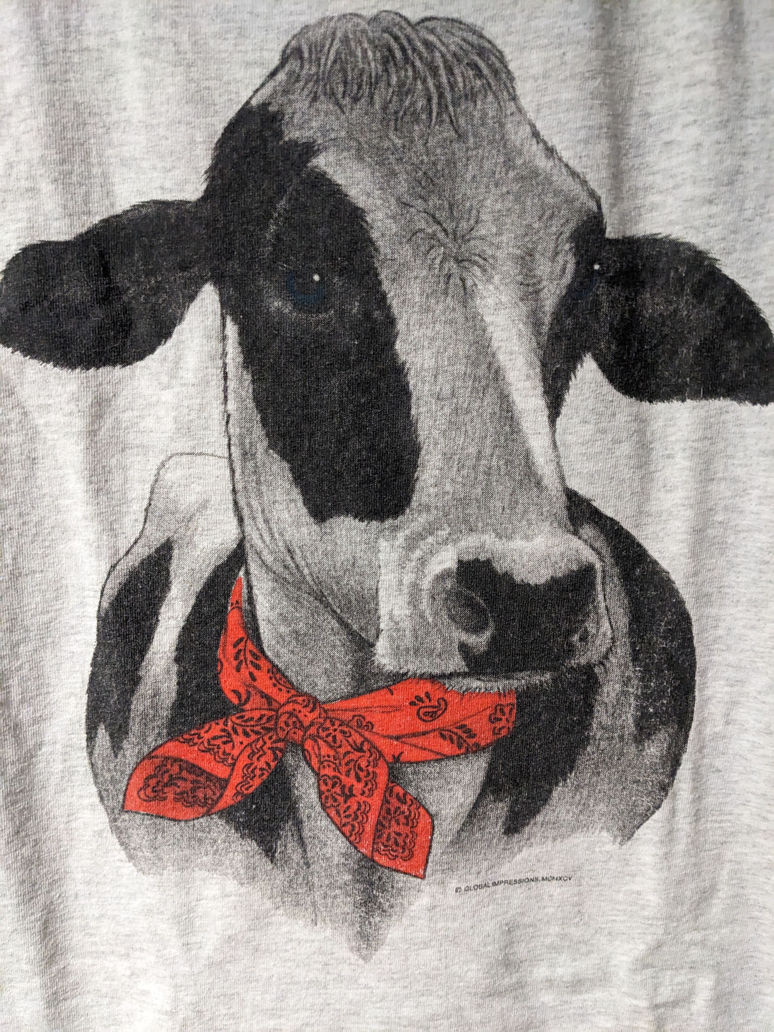 Vintage Vintage 90s Cow Tie Art Global Impressions X-Large T-Shirt Size US XL / EU 56 / 4 - 2 Thumbnail