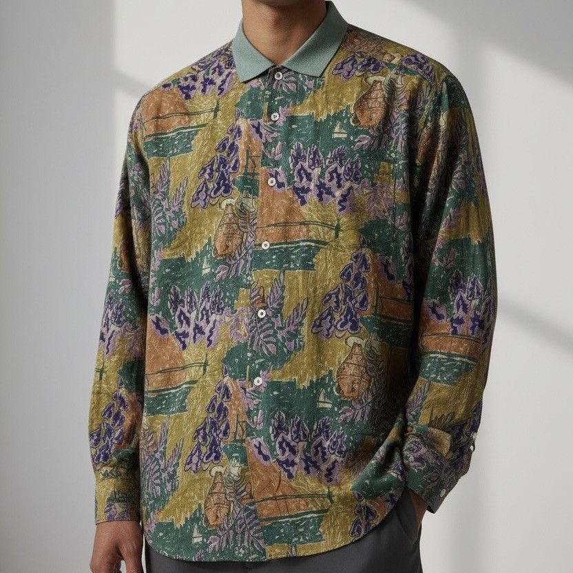 Lanvin Lanvin studio pattern shirt /hermes/versace/dior/prada/ Size US M / EU 48-50 / 2 - 3 Thumbnail